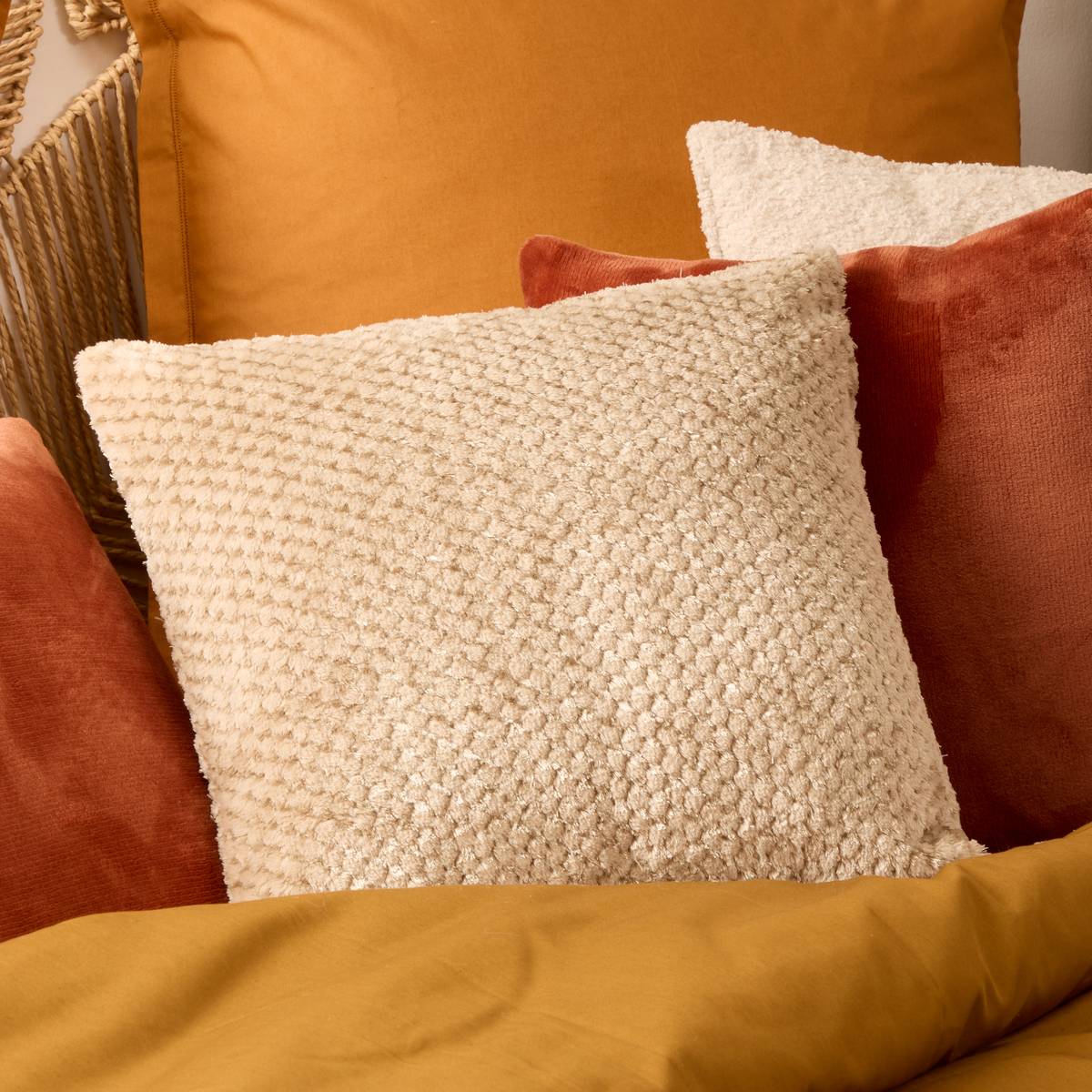 Cushion "Lyno" Beige Linen, 40x40 cm