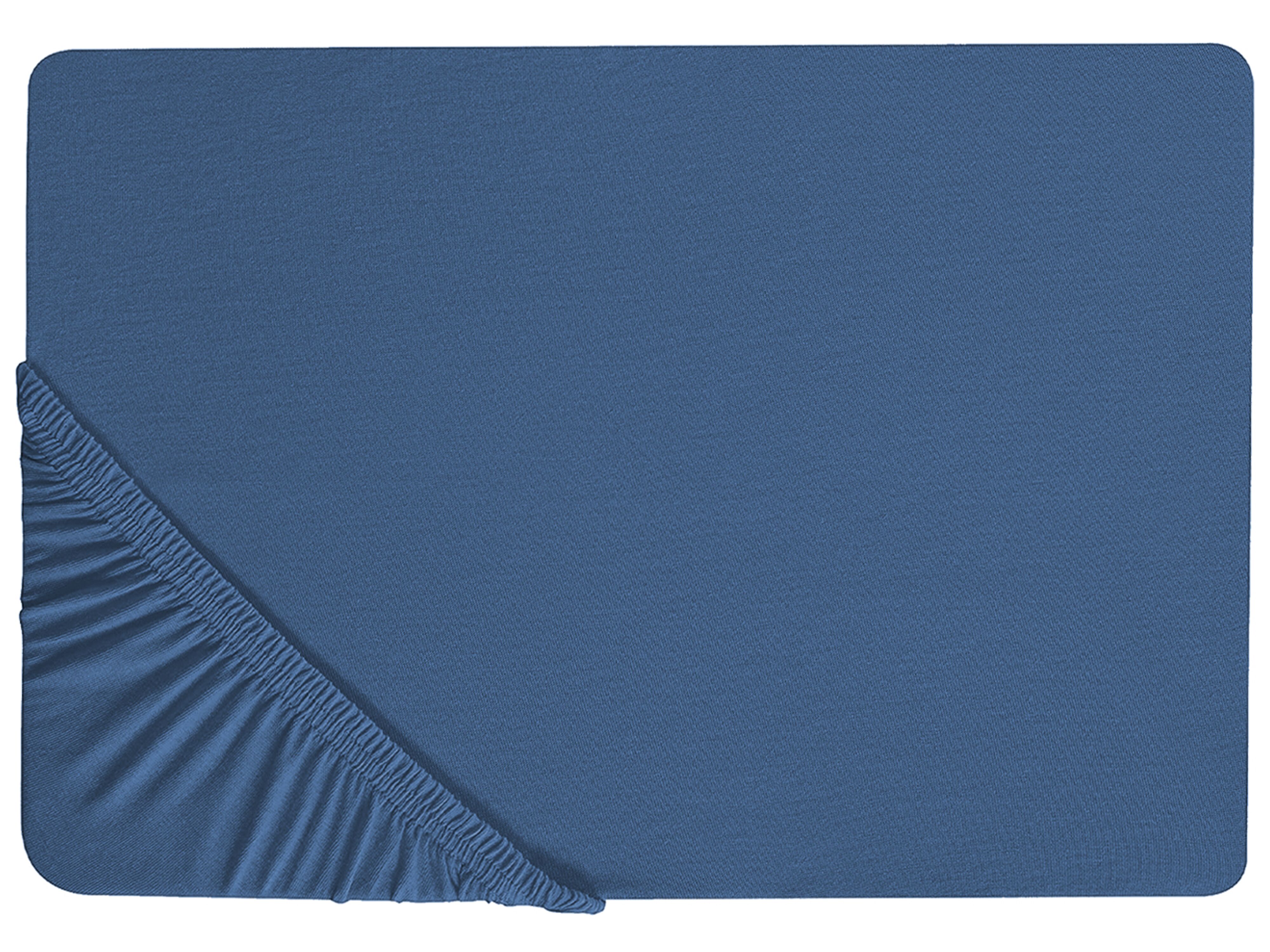Fitted Sheet JANBU Cotton 200 x 200 cm Navy Blue