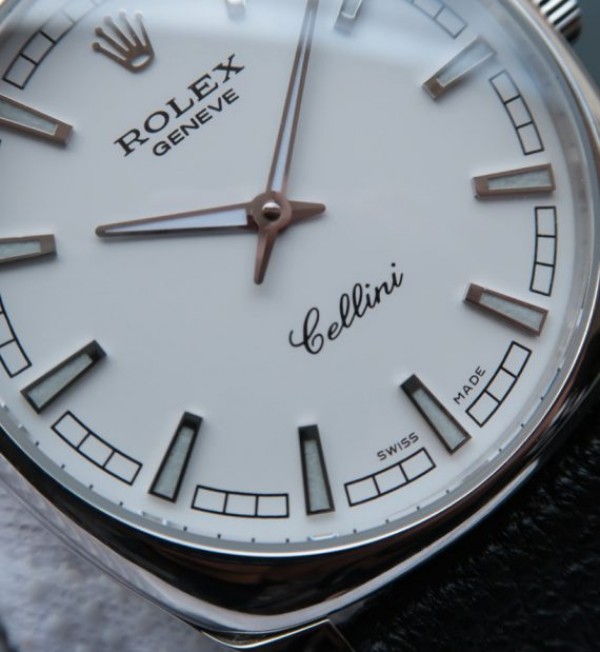 Replica Rolex Cellini Danaos 4243 SS White Dial Black Leather Strap A2824 - Elite Watch Atelier