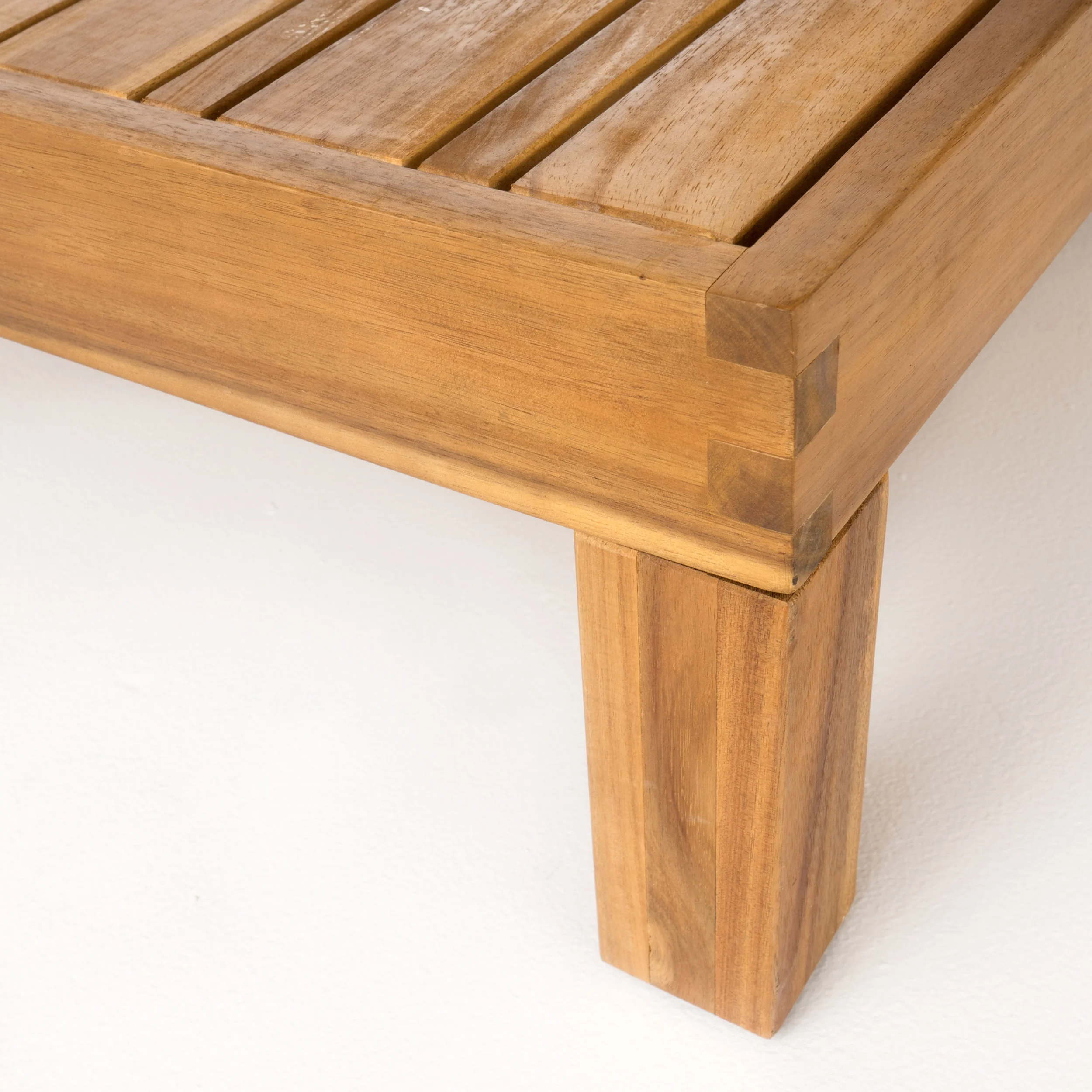 Kaena Acacia Wood Outdoor Coffee Table, Teak - Image 9