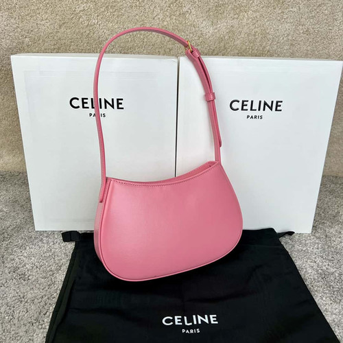 CELINE Tili Medium Cowhide Leather Handbag – Celine Inspired Designer Bag Pink