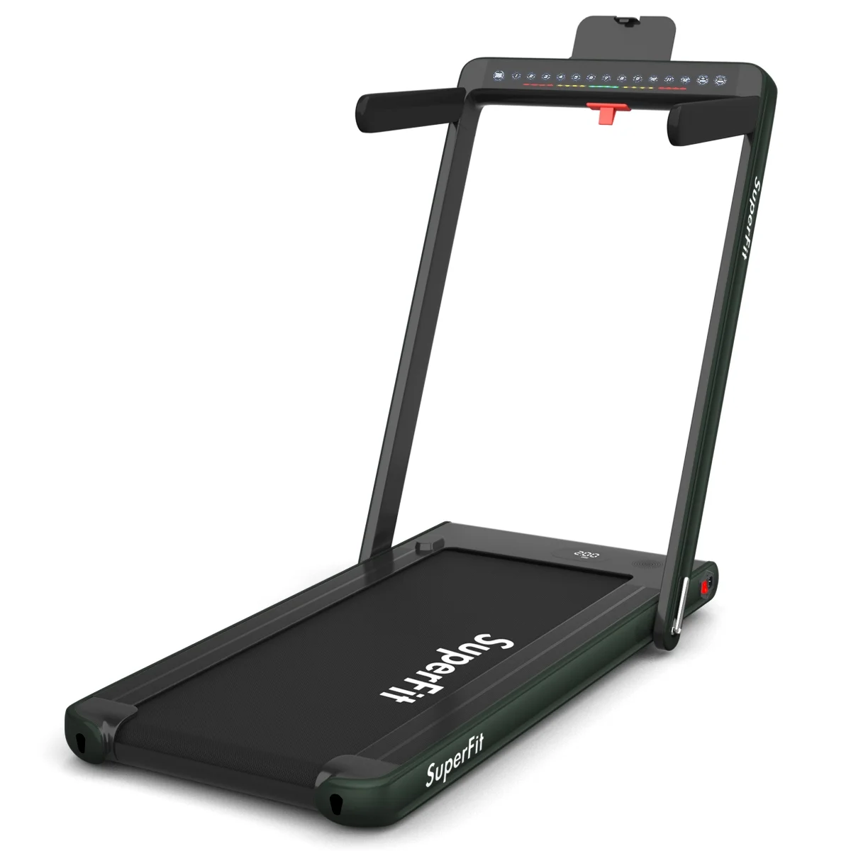 Gymax 2 in 1 Folding Treadmill 2.25HP Running Machine w/ Dual Display APP Control Black - Image 48