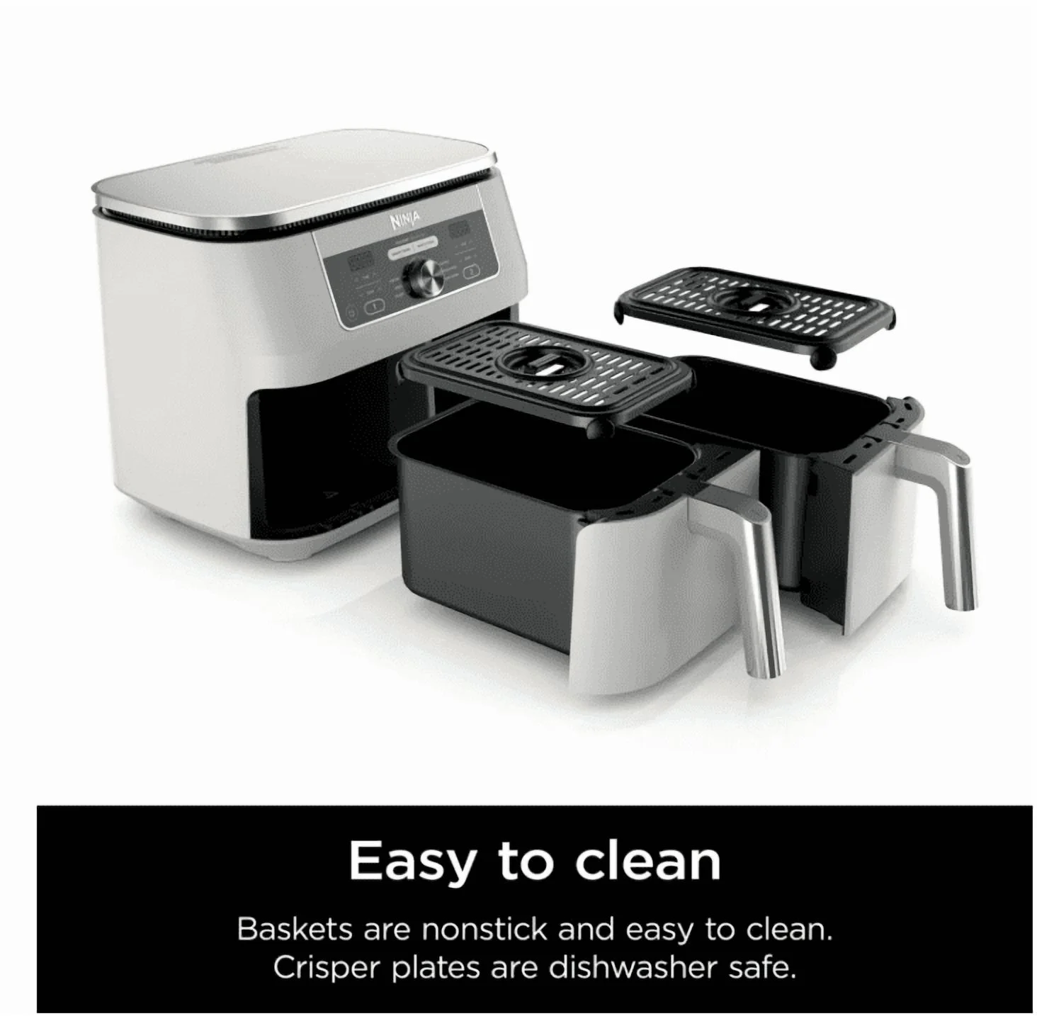 Ninja Foodi 6-in-1, 8 Quart 2-Basket Air Fryer with DualZone Technology -White - Image 10