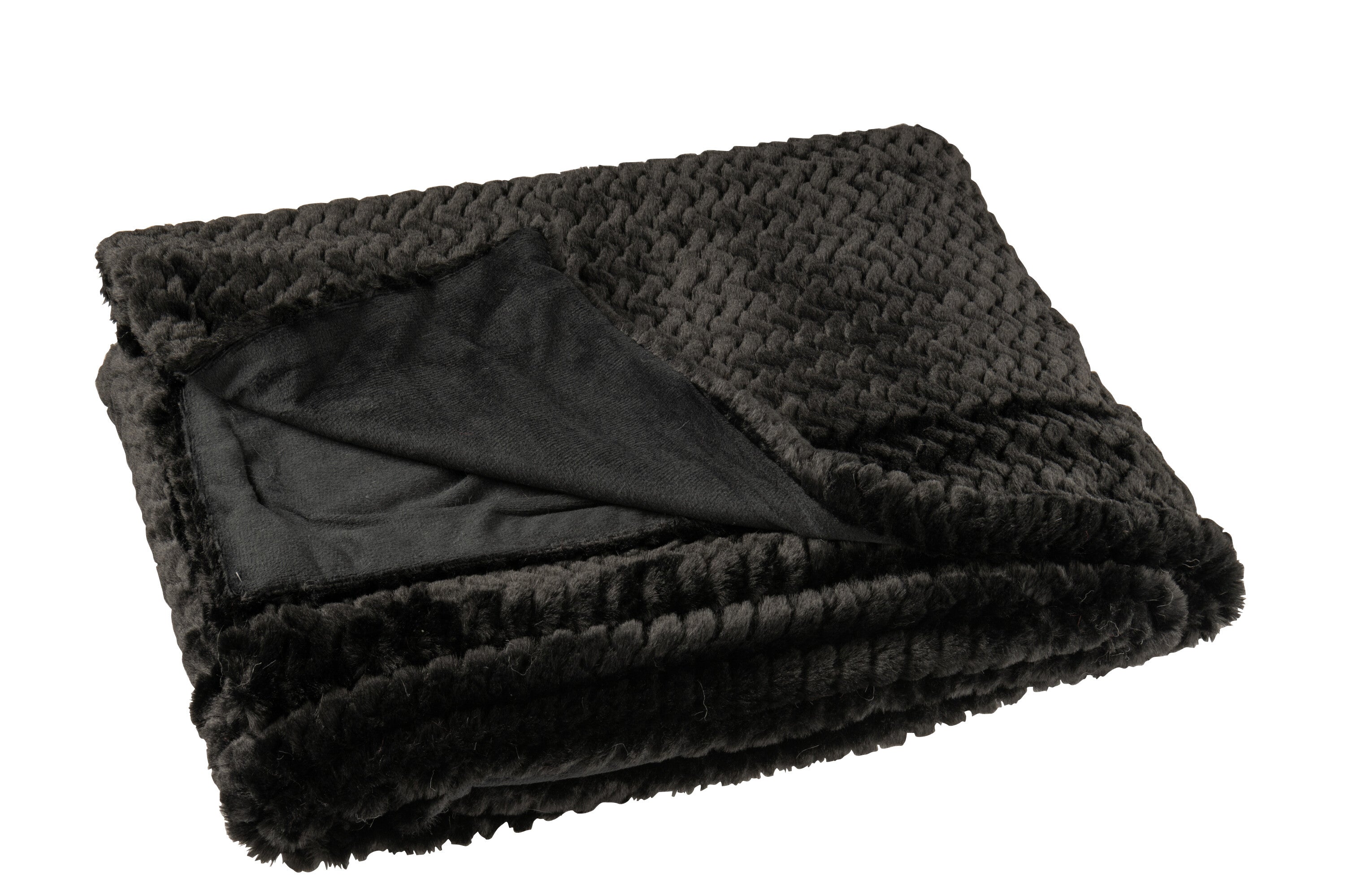 J-Line plaid - polyester - zwart