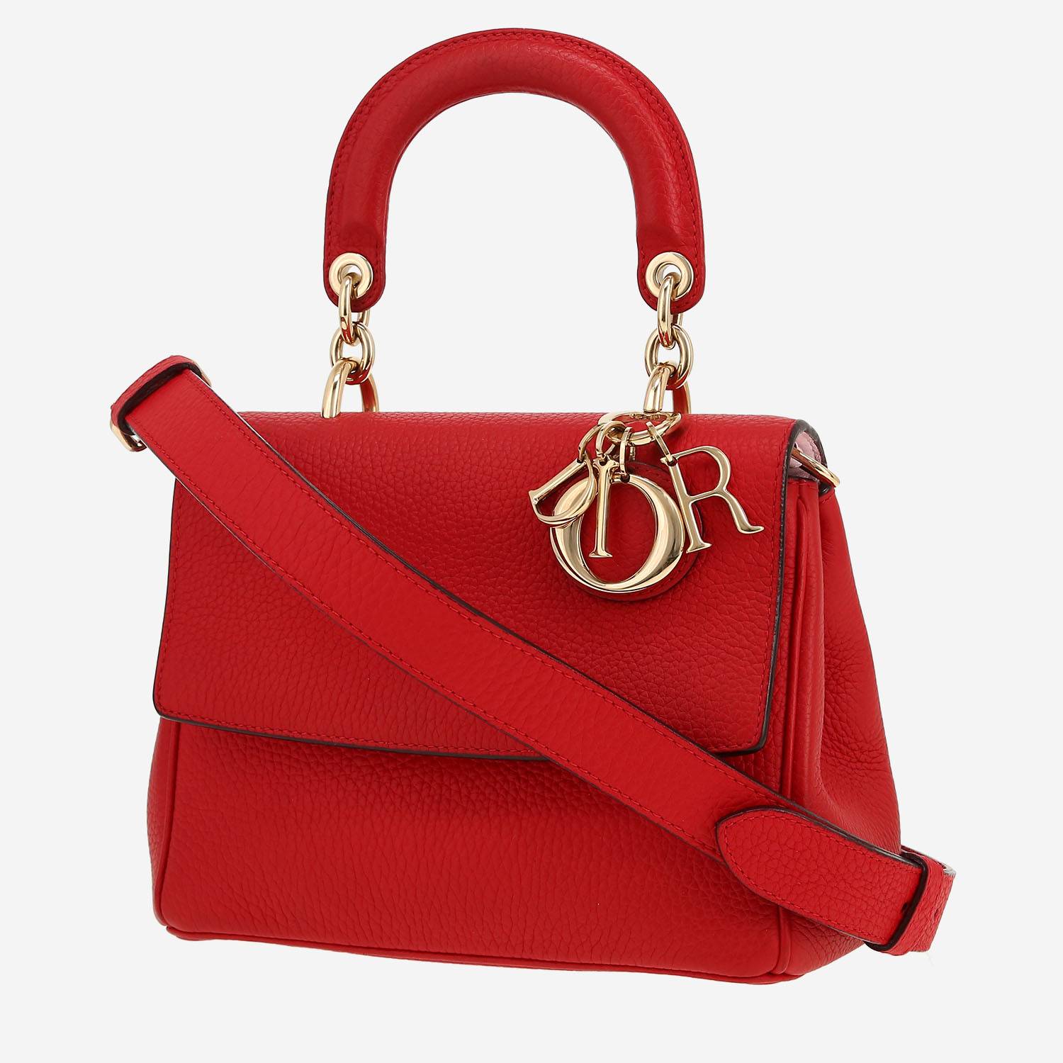 Dior Be Dior shoulder bag in red grained leather
