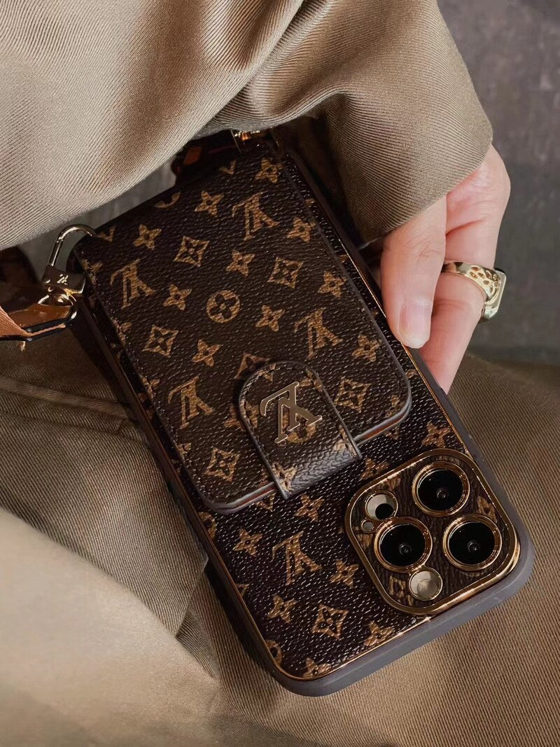 Advanced leather iPhone Case With Card Wallet And Strap - Wholesale & Influencer