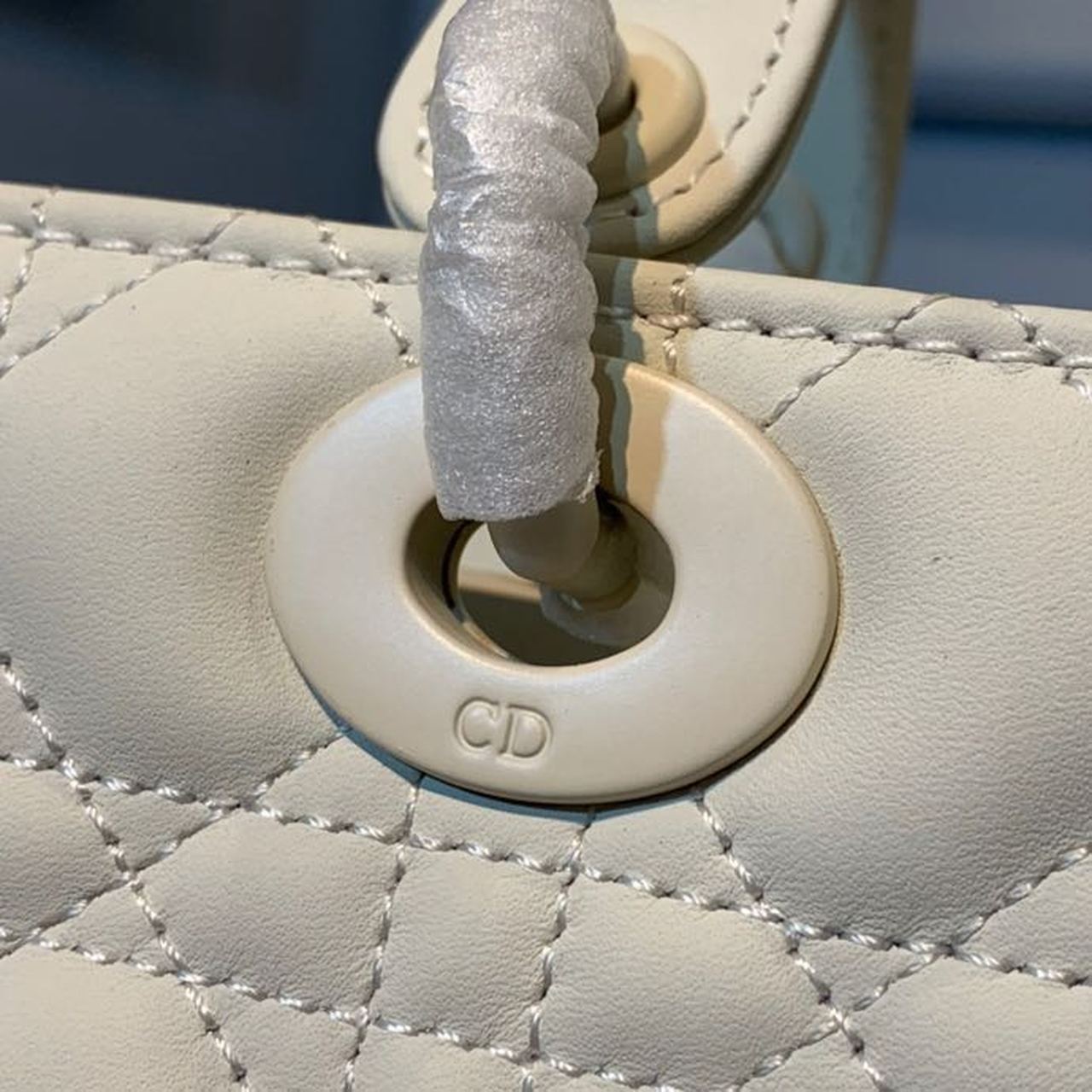 Christian Dior Medium Lady Dior Bag White For Women 9.5in/24cm CD1:1High-quality replica