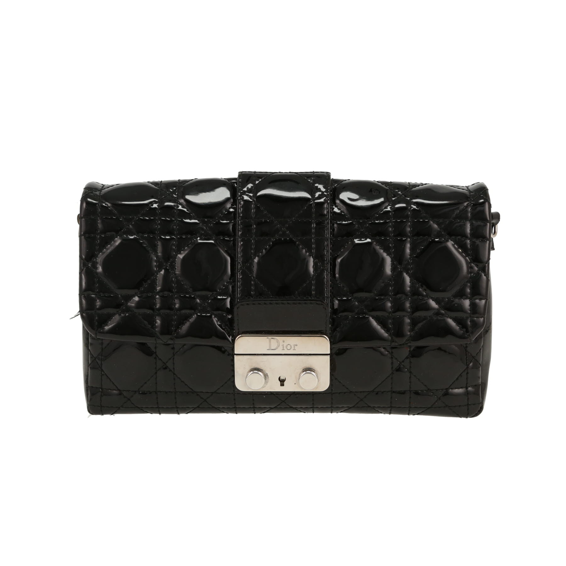 Dior shoulder bag in black patent leather1:1High-quality replica