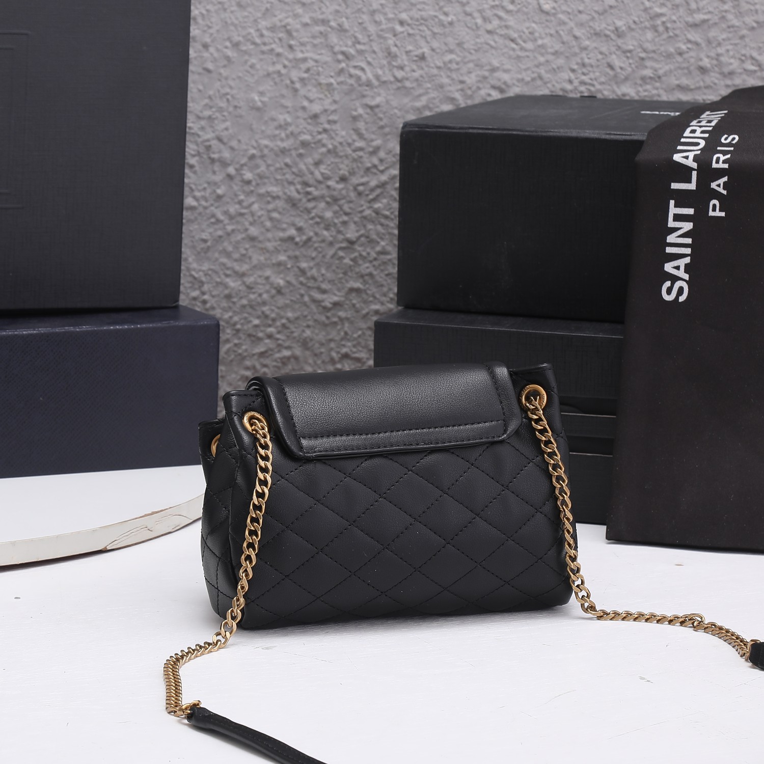 Replica Ysl Mini Nolita Bag In Lambskin- Black/White1:1High-quality replica