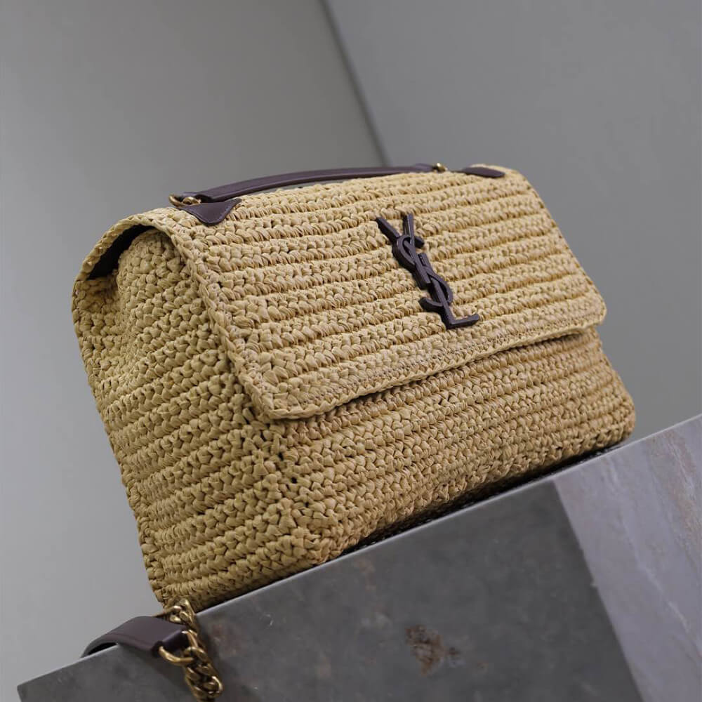 YSL Saint Laurent Niki Chain Medium Bag In Raffia1:1High-quality replica