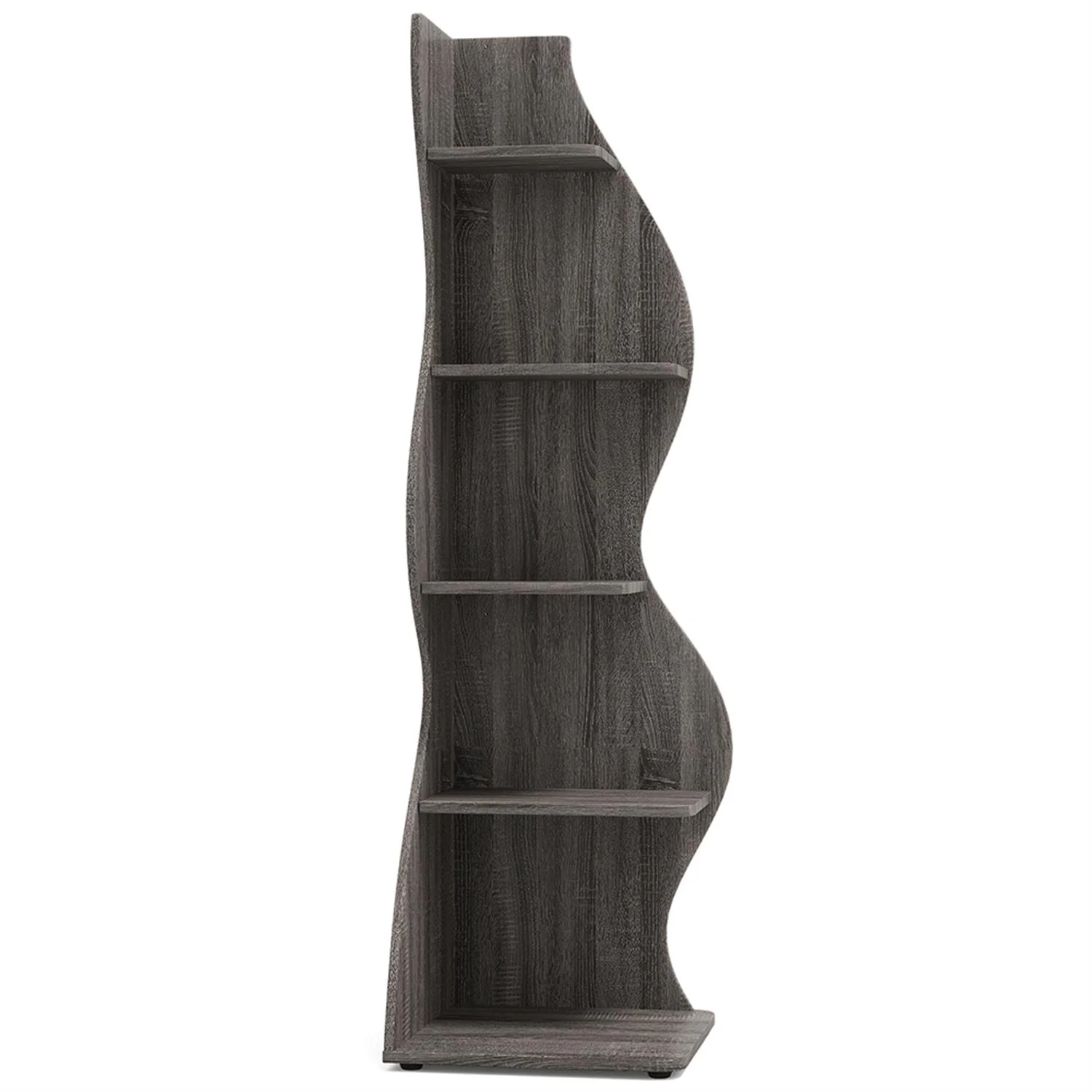 Finihen 5-Tier Corner Bookcase, Wood Bookshelf Storage Organizer, 70" Tall Display Standing Shelf Unit for Bedroom, Living Room, Green - Image 19