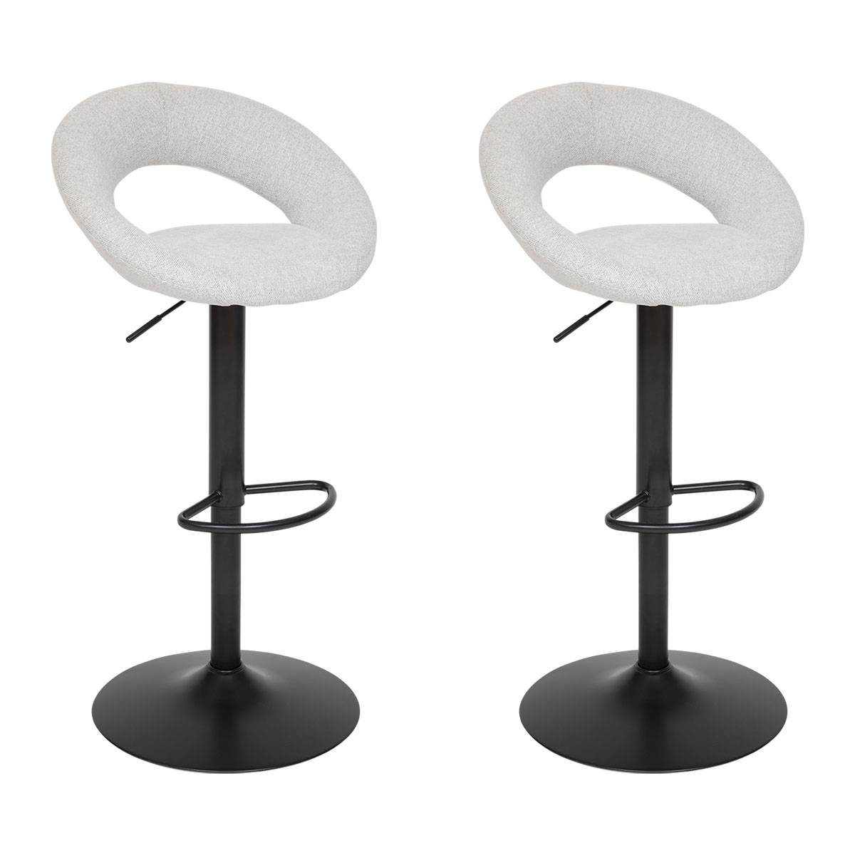 Set of 2 bar stools "Sasha" Gray, 96.5x51.5x48.5 cm