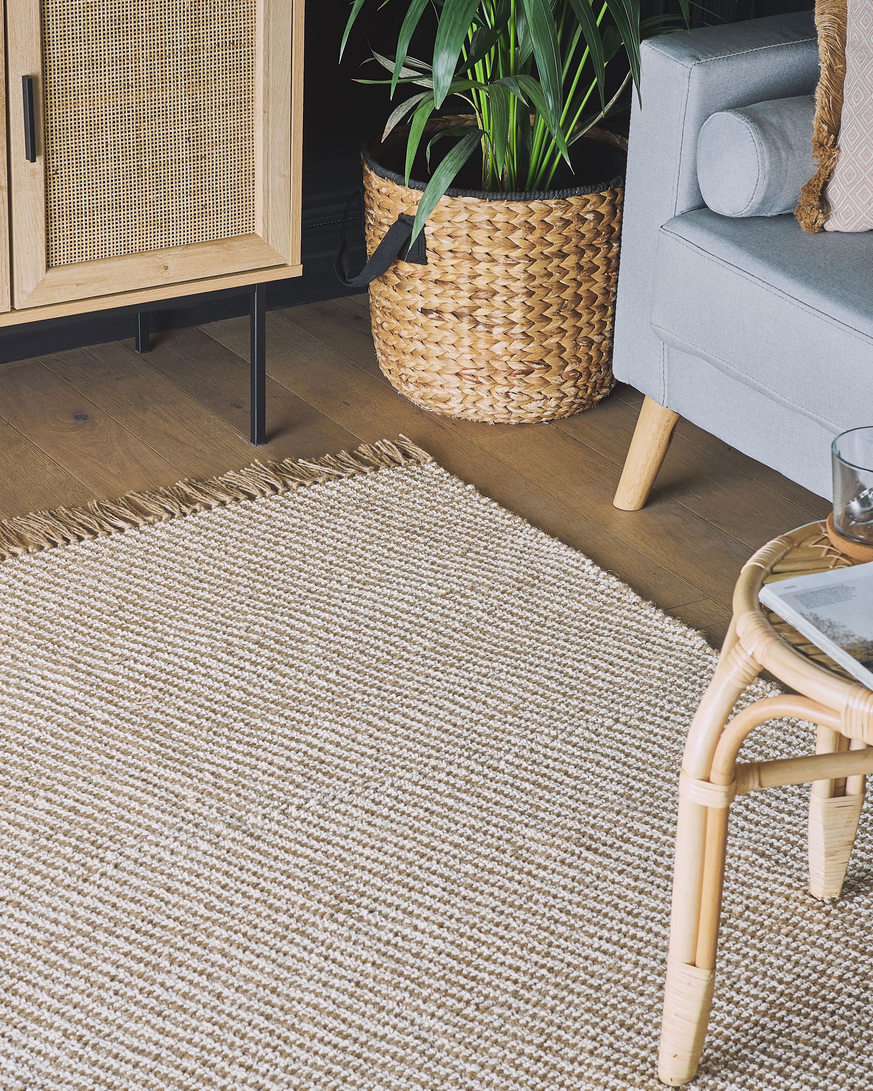 Rug ALADAG Beige 140 x 200 cm Jute