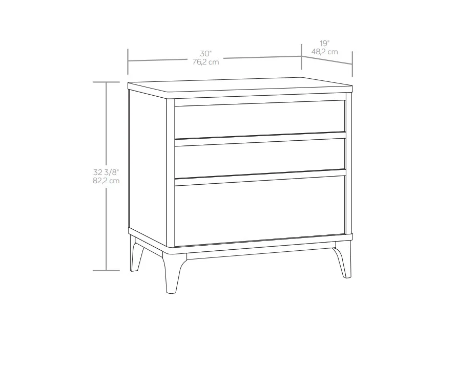 Better Homes & Gardens Greyson 3-Drawer Nightstand with USB, Acorn Finish - Image 6