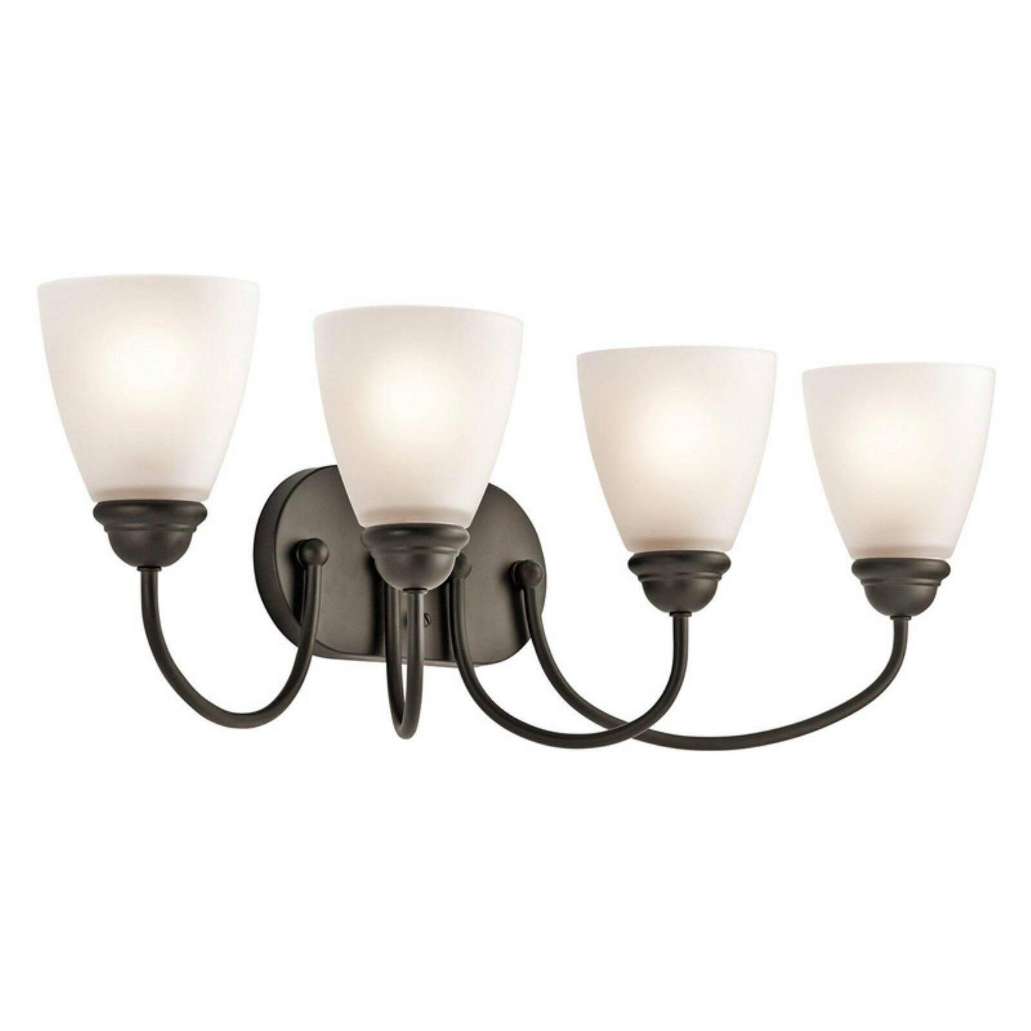 4 Light Bath Vanity Approved For Damp Locations With Transitional Inspirations 9.25 Inches Tall By 28 Inches Wide-Brushed Nickel Finish-Incandescent