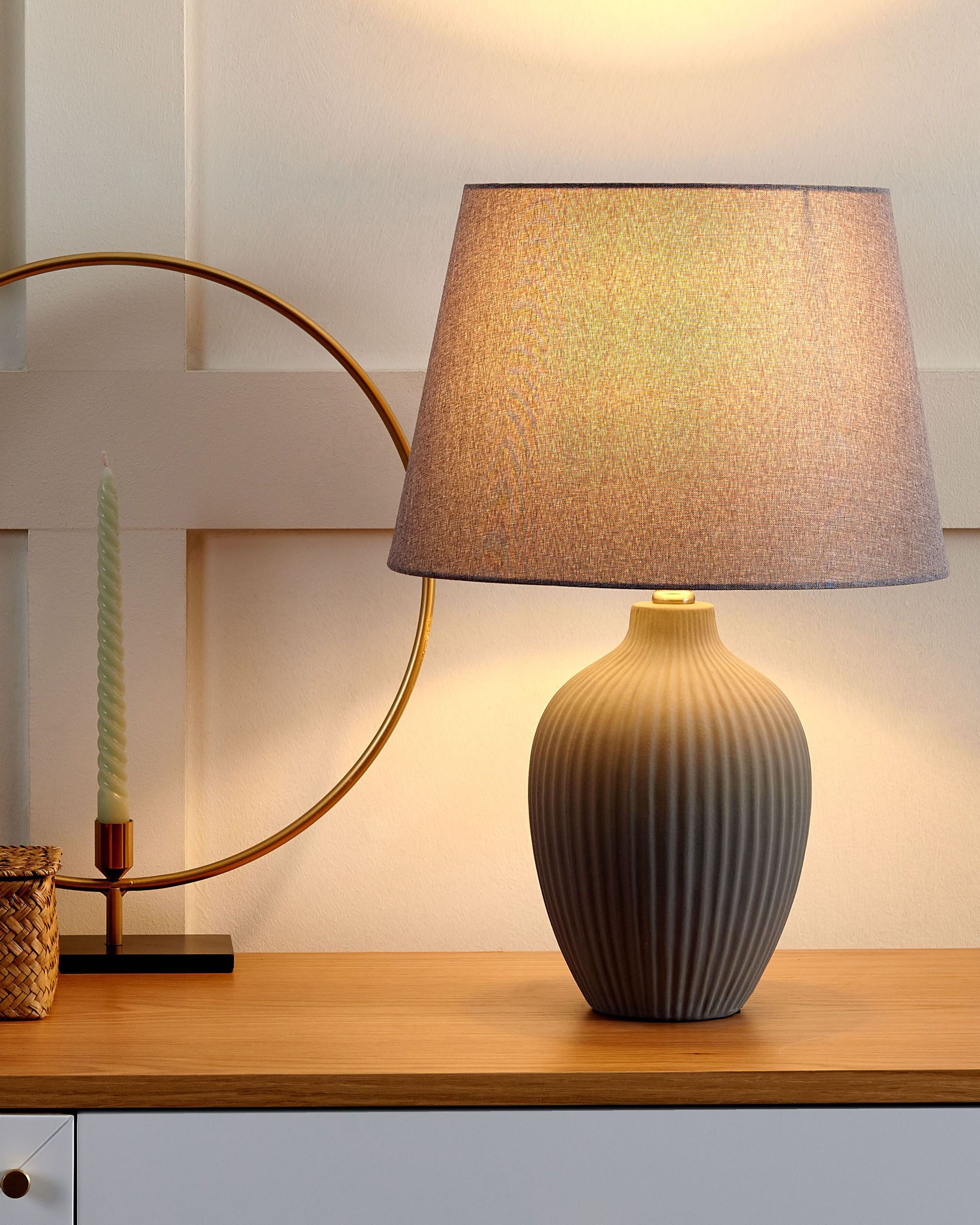 Table Lamp FERGUS Ceramic Grey