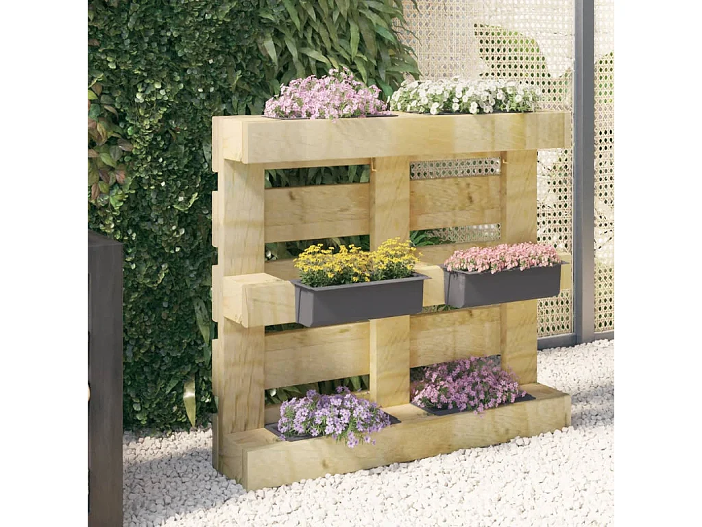 Boîtes à fleurs pour palettes euro 12 pcs Gris 36x13,5x9,5 PP