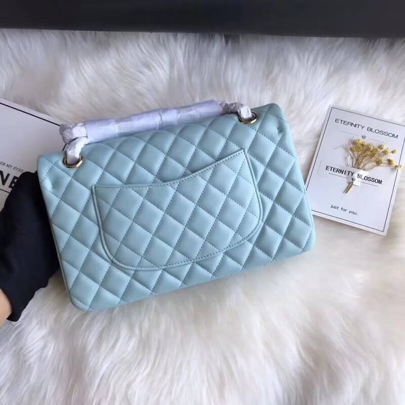 Replica Chanel 1112 Tiffany Blue Medium Size 2.55 Lambskin Leather Flap Bag1:1High-quality replica