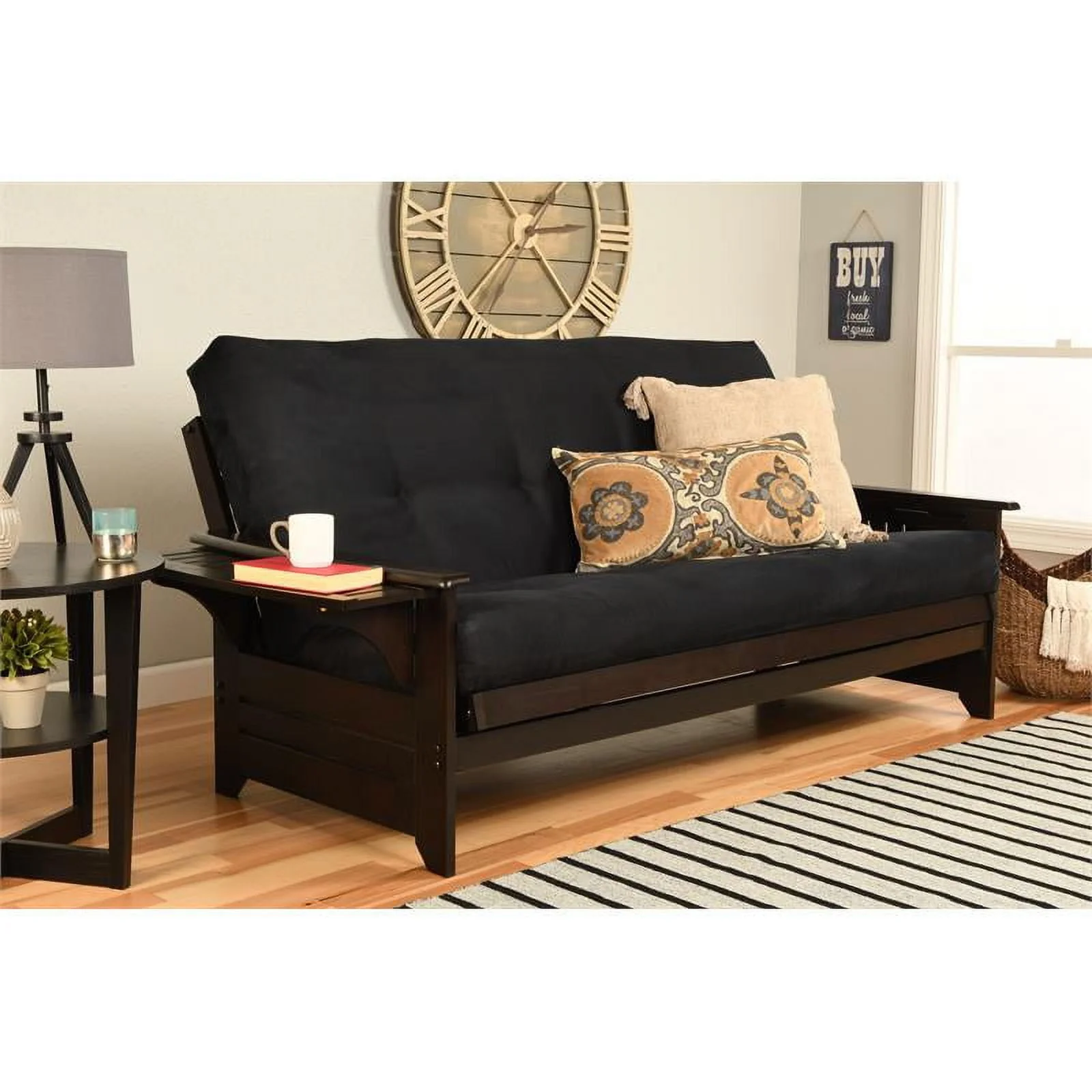 Kodiak Phoenix Frame Suede Black Mattress- Black - Black