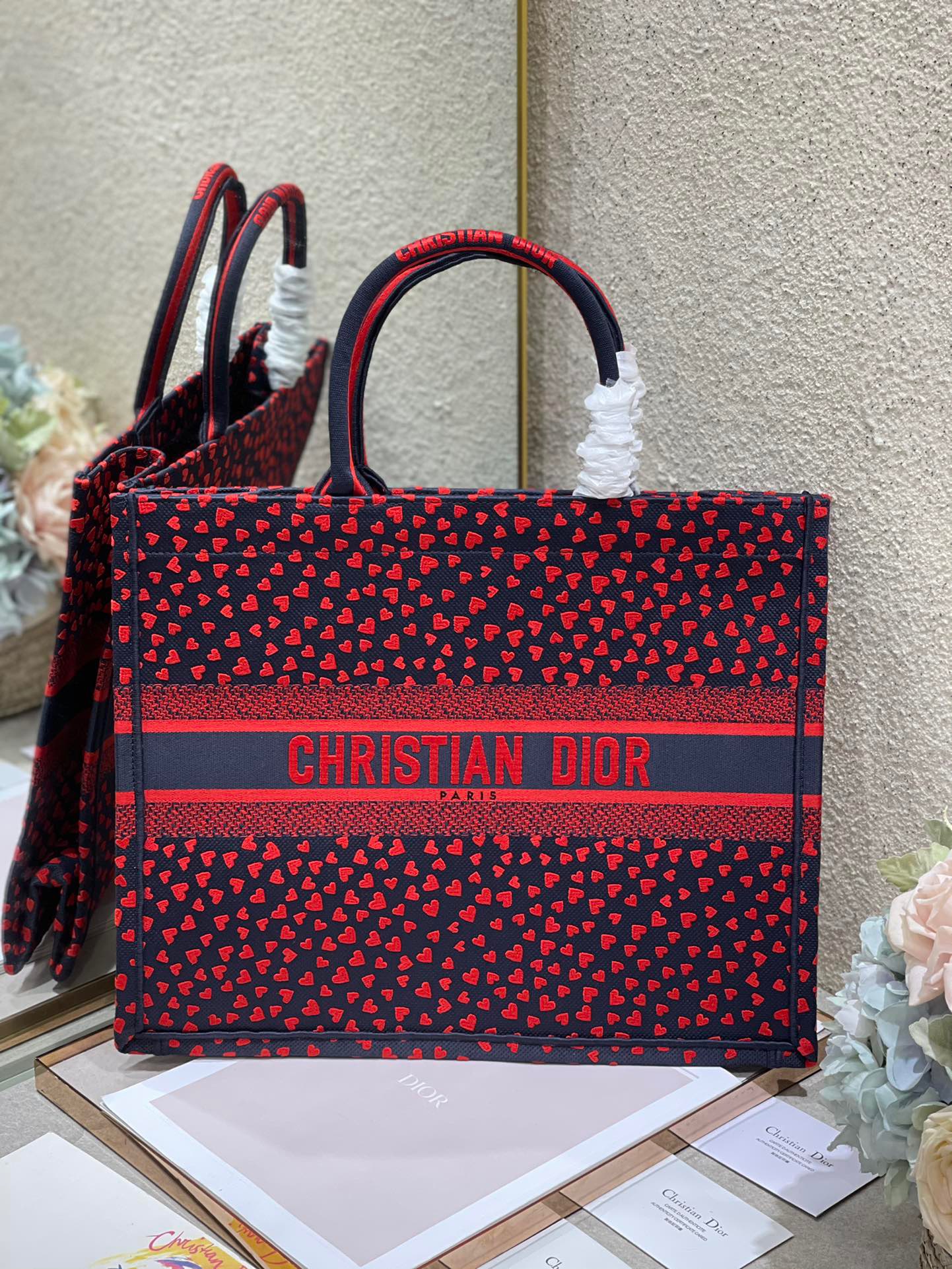 Christian Dior Large Dior Book Tote Crimson Multicolor, For Women, Women’s Handbags 16.5in/42cm CD1:1High-quality replica