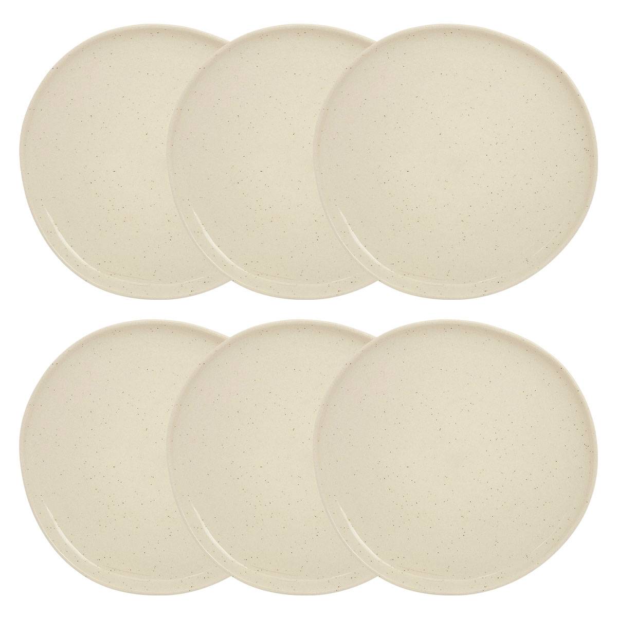 Flat plate "Wonja" Earthenware, D.27 cm, Cream