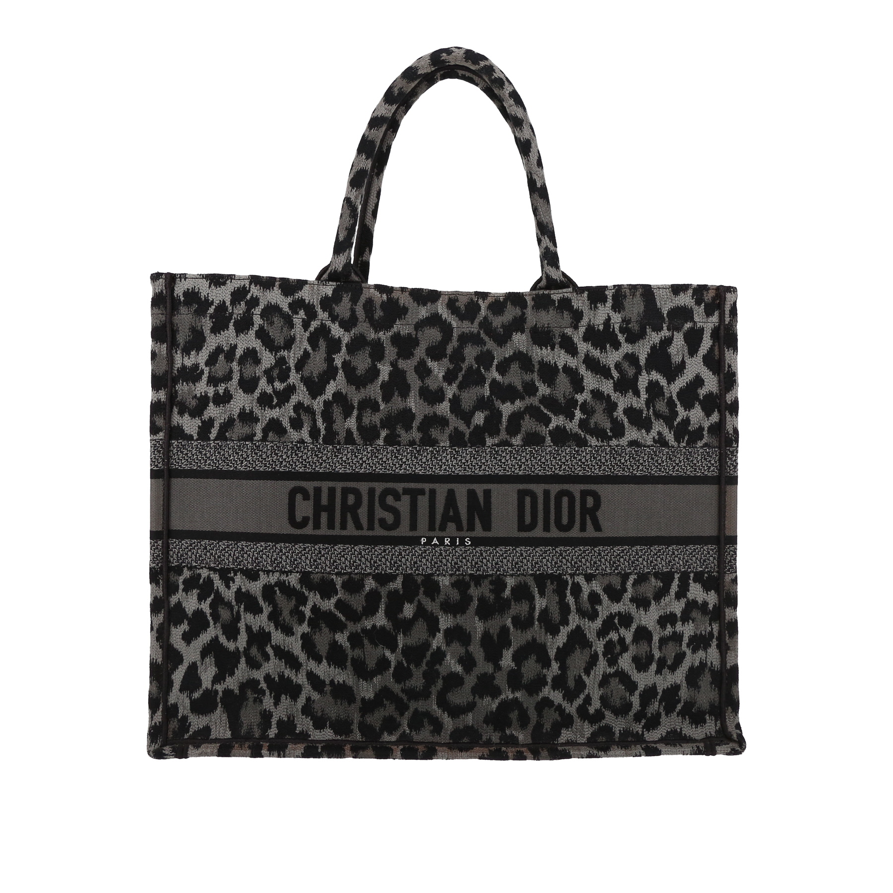 Dior Book Tote shopping bag in grey canvas1:1High-quality replica