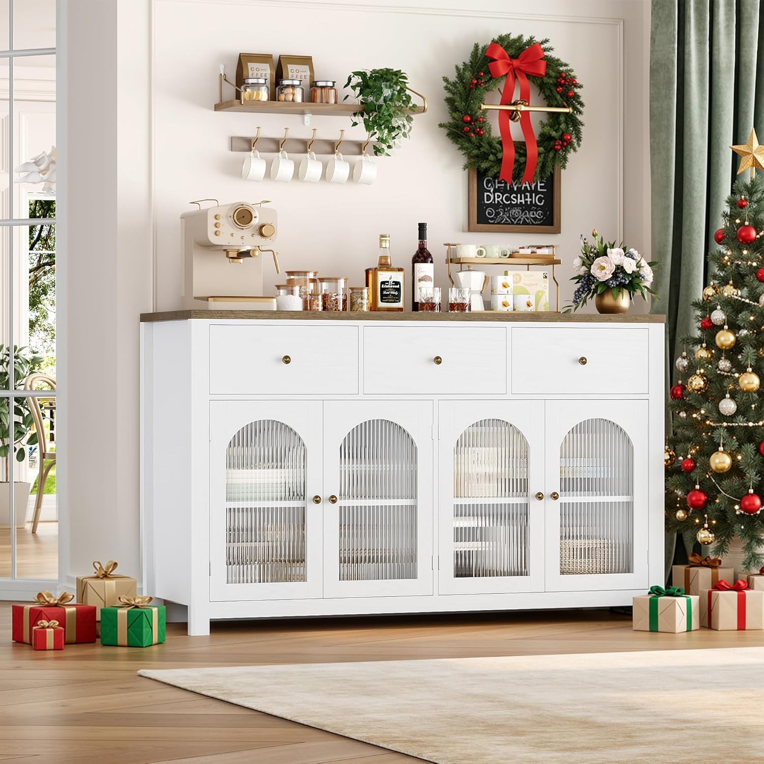 FINETONES Buffet Cabinet with Storage, 55.1