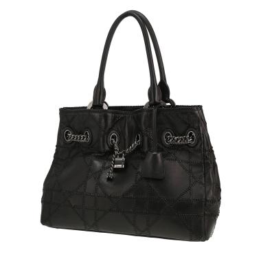 Dior shopping bag in black leather