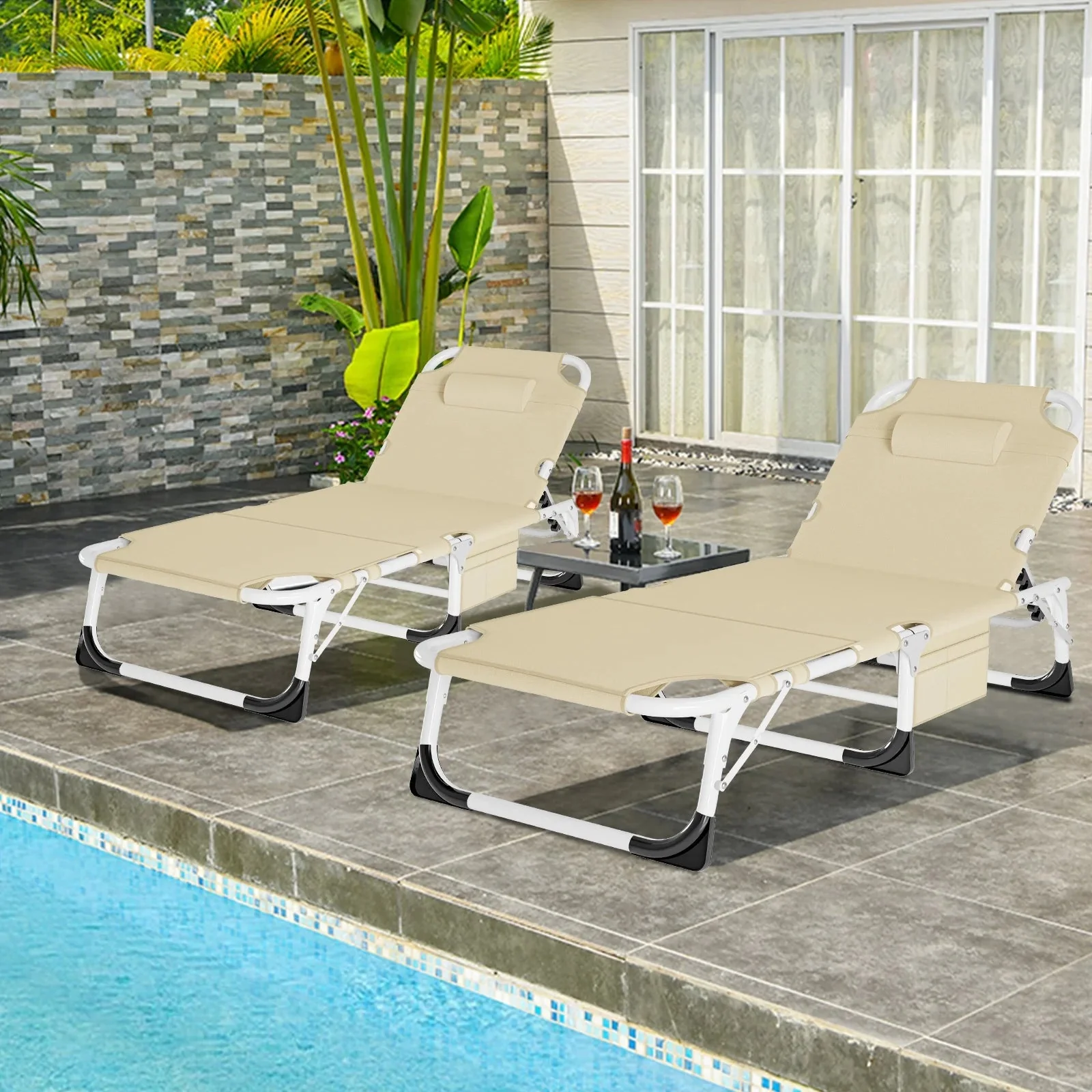 Slsy 5-Position Adjustable Folding Lounge Chair And Cot - 75.2" x 25.6" x 11.8" - Image 108 Slsy 5-Position Adjustable Folding Lounge Chair And Cot - 75.2" x 25.6" x 11.8" - Image 108