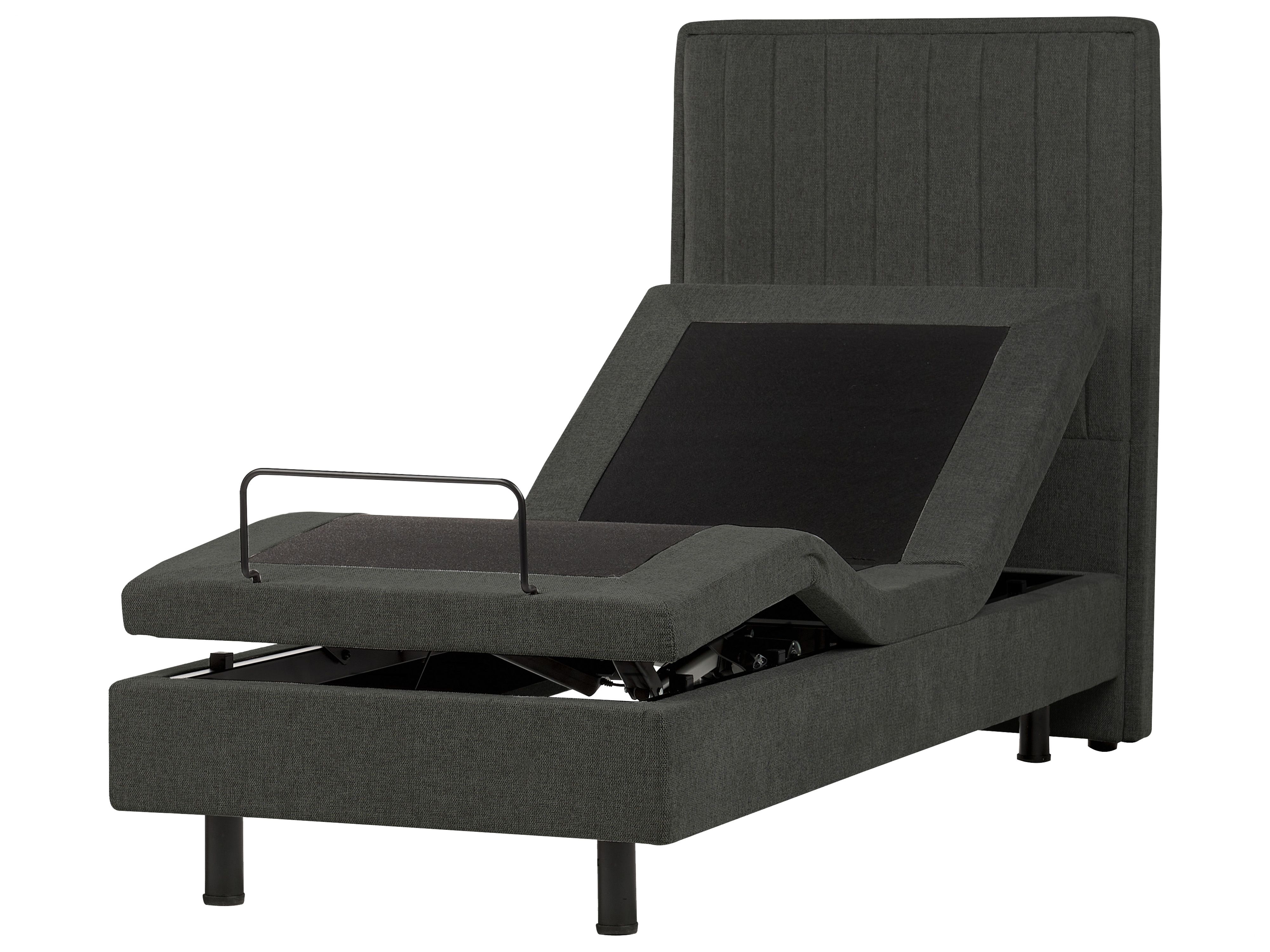 Adjustable Bed Fabric CASTELLAN 80 x 200 cm (EU Small Single) Dark Grey