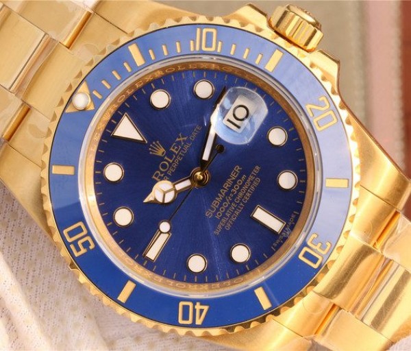 Replica Rolex Submariner 116613 LB Noob YG Wrapped Blue Dial YG Wrapped Bracelet Eta2836 - Top club