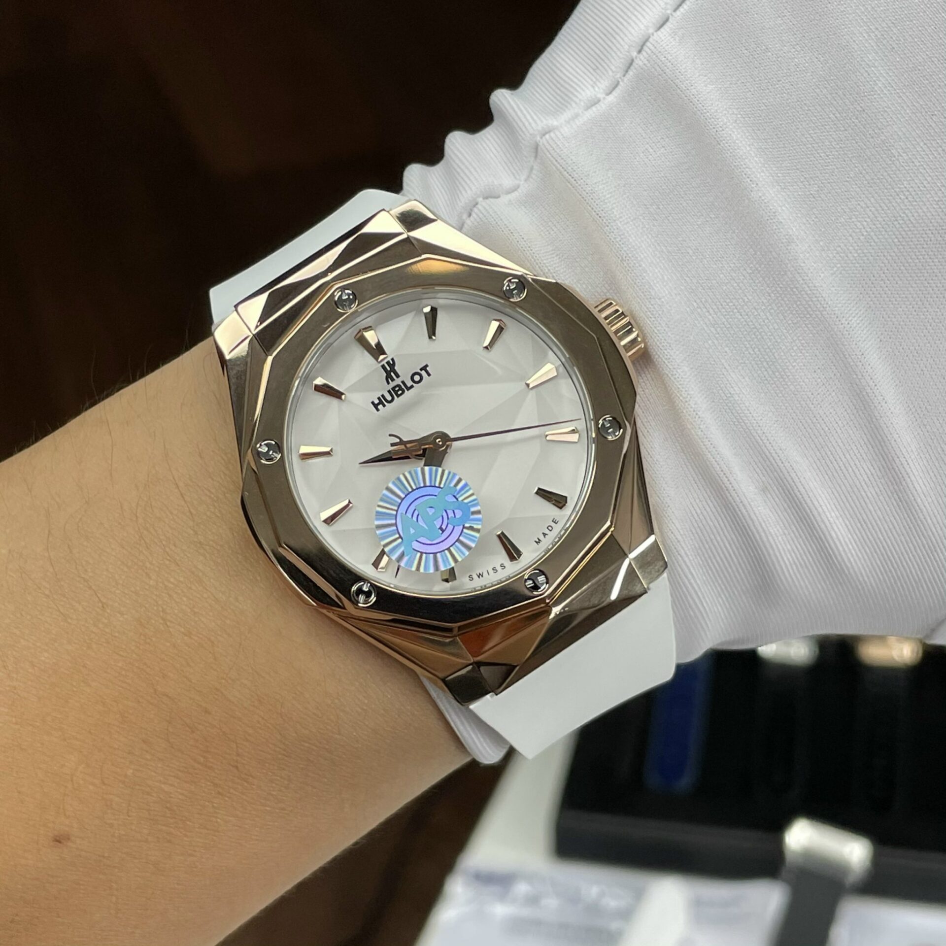 Hublot Replica 1:1 Watch Orlinski King Gold White Rubber Strap APS 40mm - Top club