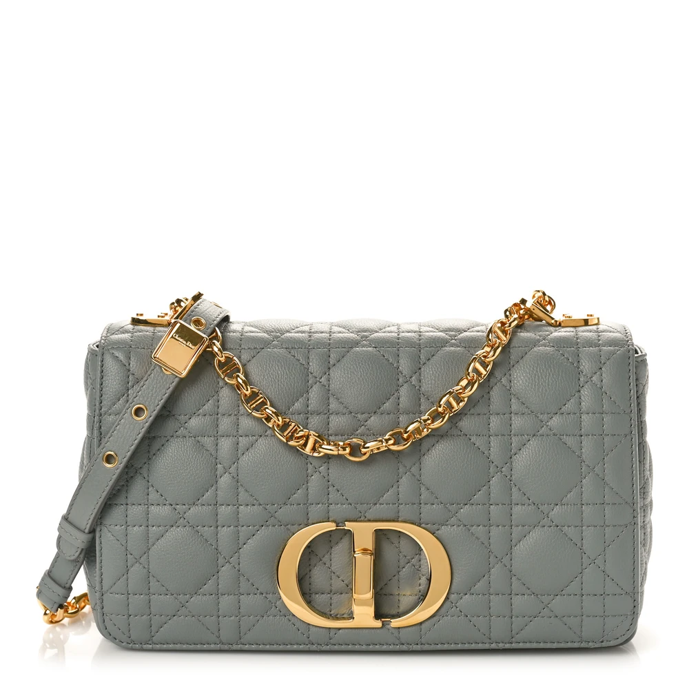 Superfake Dior Caro Bag in Classic Grey with Cannage Details