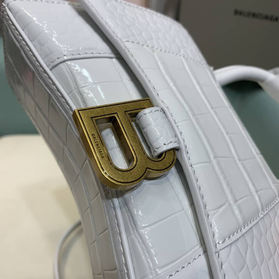 Balenciaga Hourglass Leather Top Handle Replica Bag - Replicaclubs