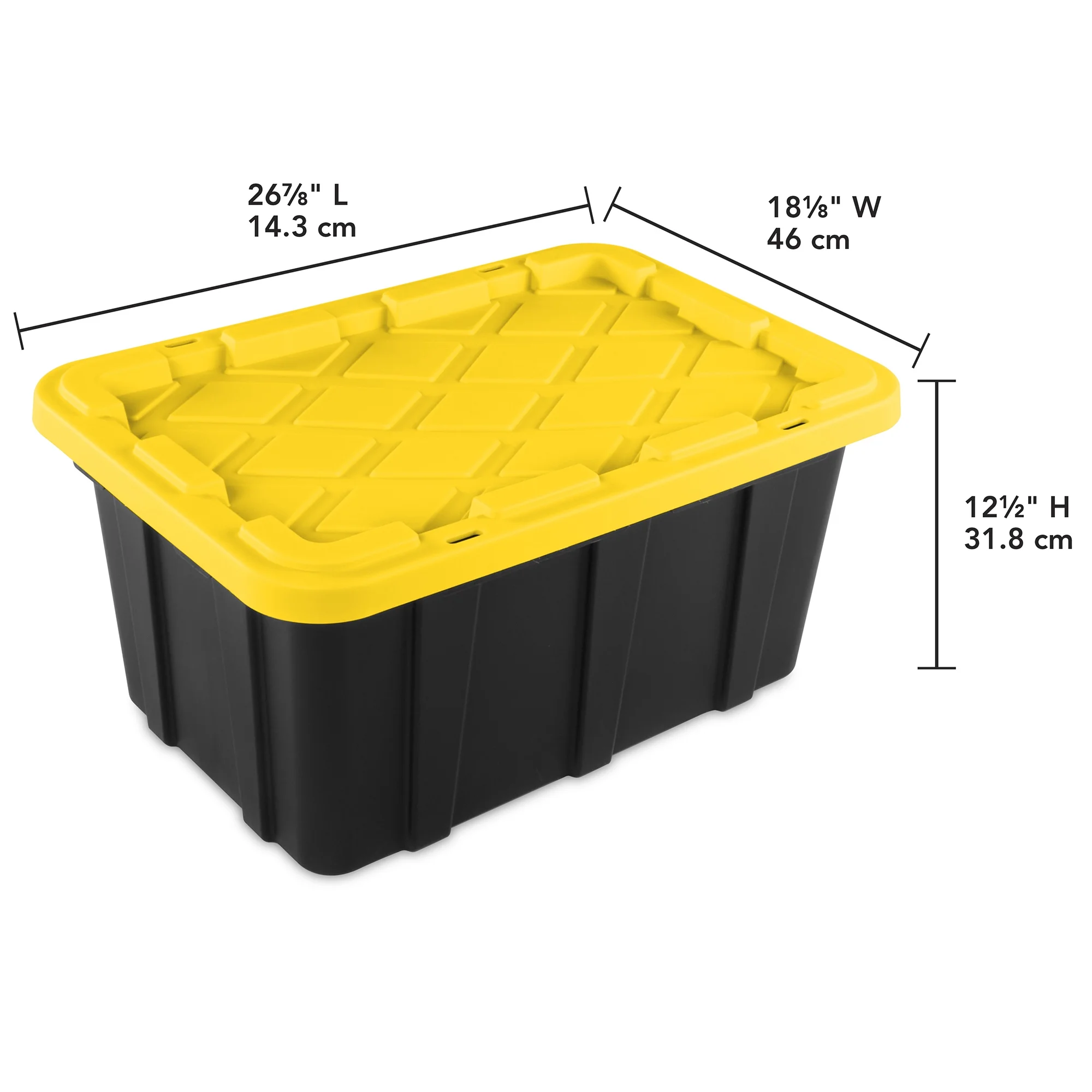 Sterilite 17 Gal Industrial Stackable Storage Tote Lidded Container, 6 Pack - Image 3