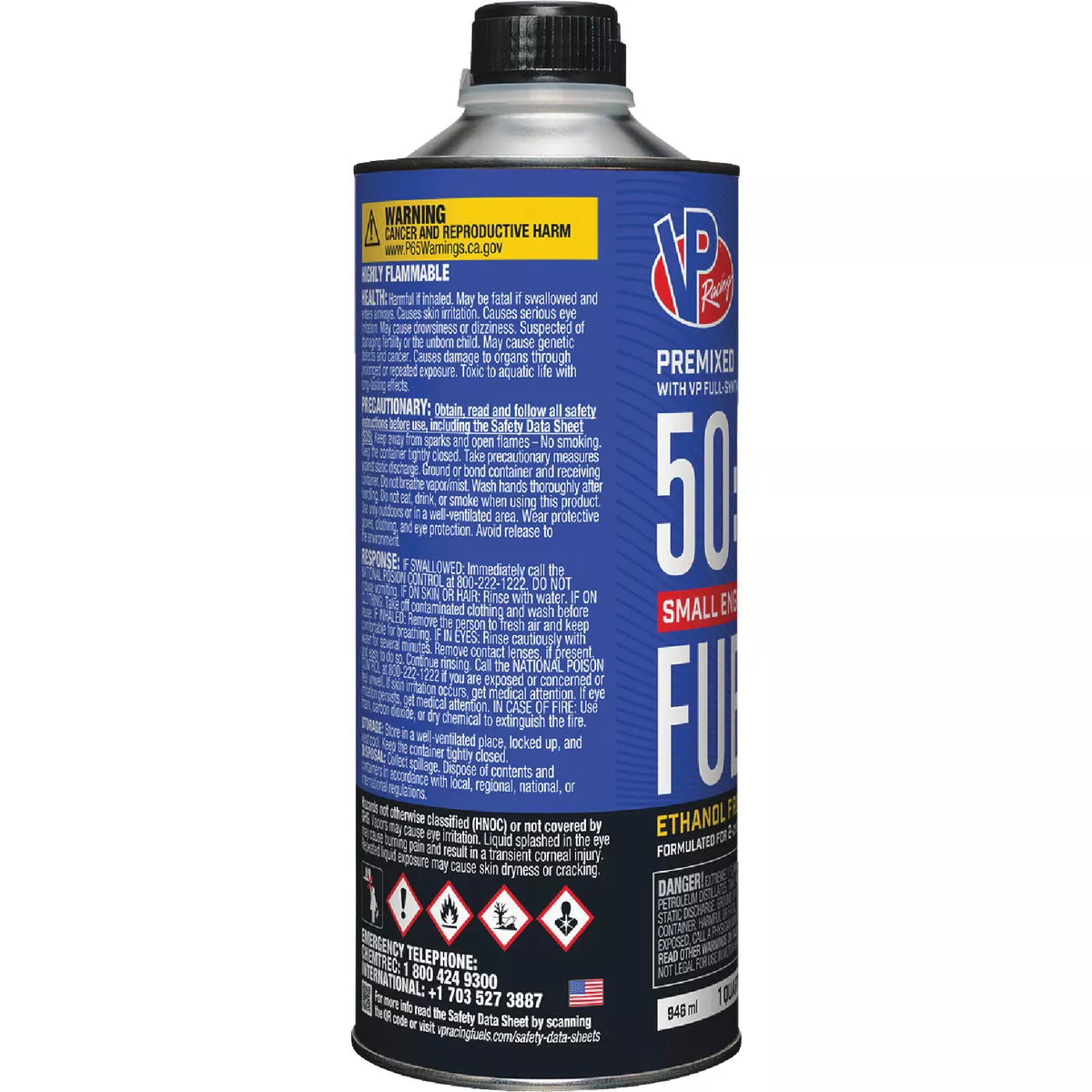 VP Racing Fuels 32 Oz. 50:1 Ethanol-Free Gas & Oil Pre-Mix