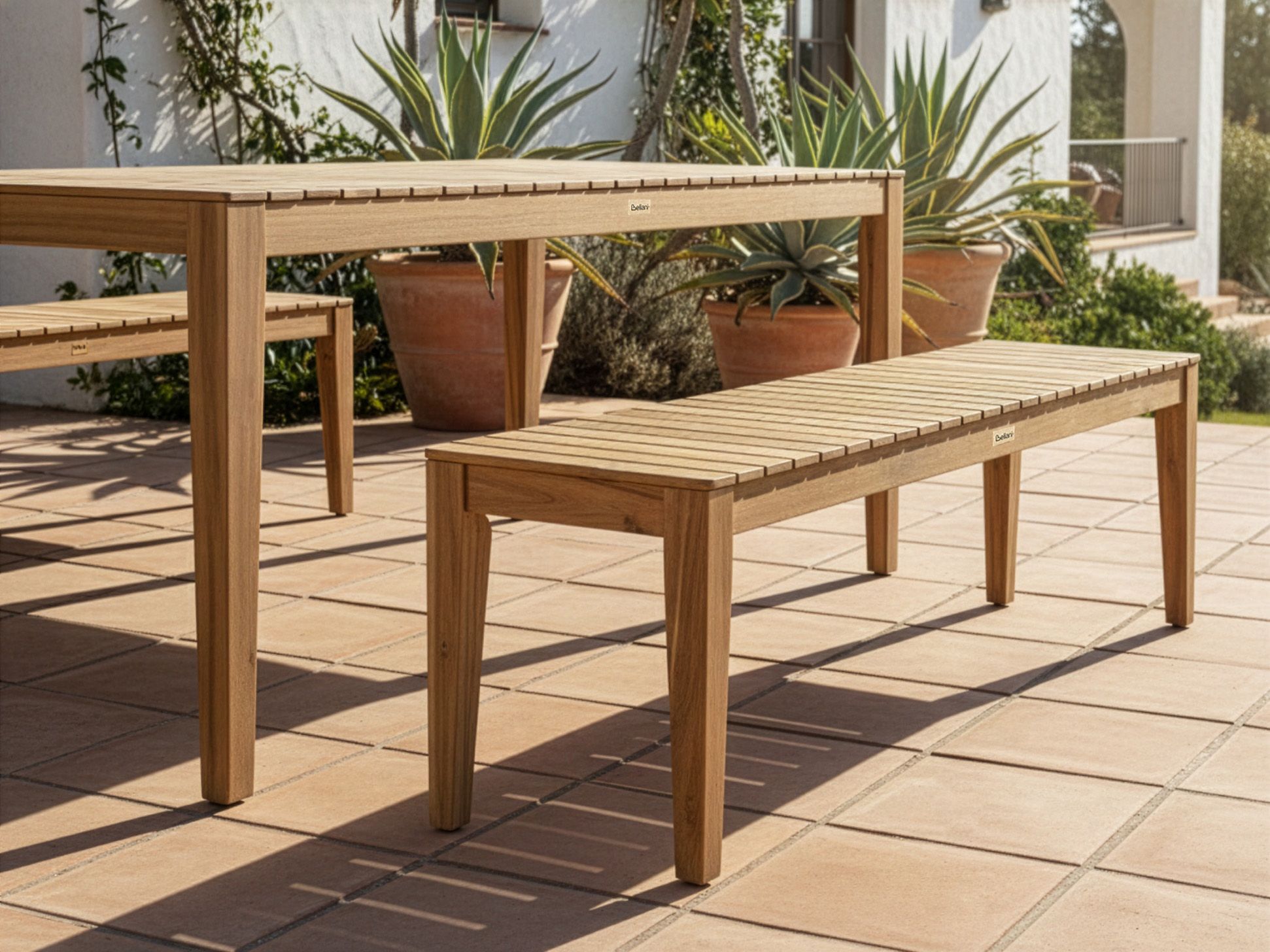 Garden Bench CHIOGGIA 155 cm Certified Acacia Wood Light Brown