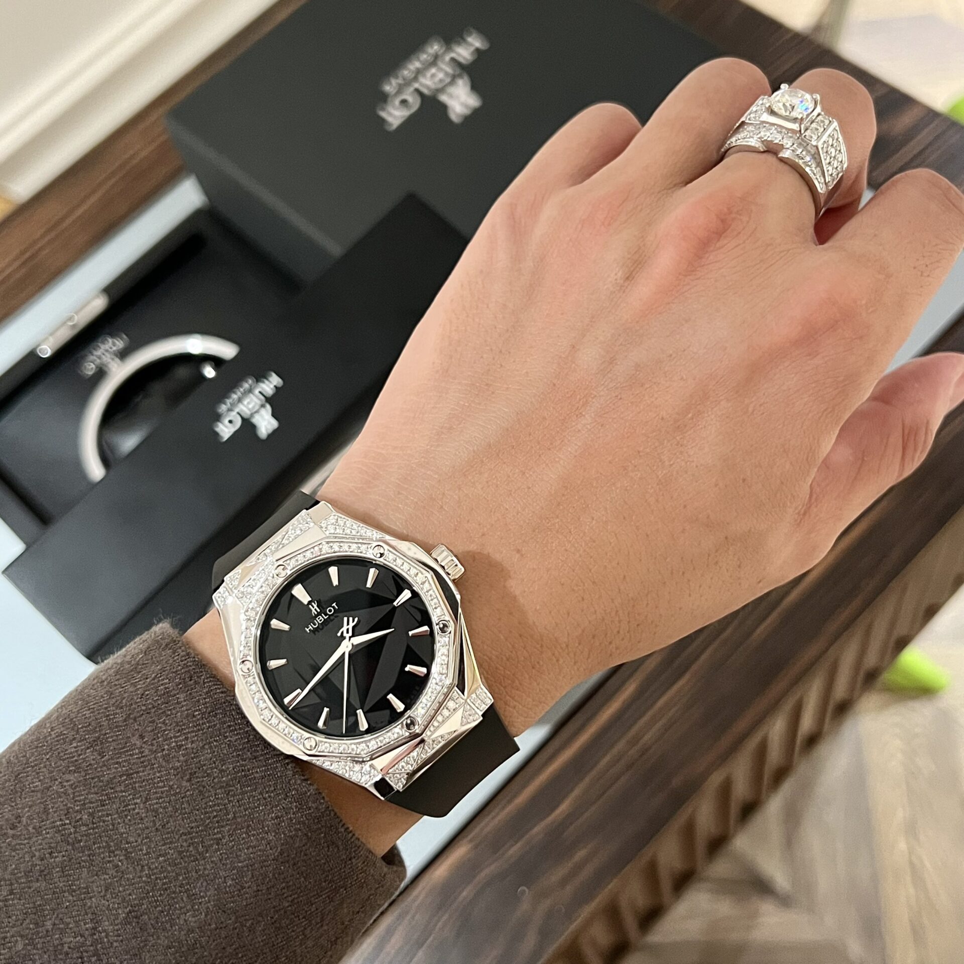 Hublot Orlinski Best Replica Watch Titanium Black With Diamond 40mm - Top club
