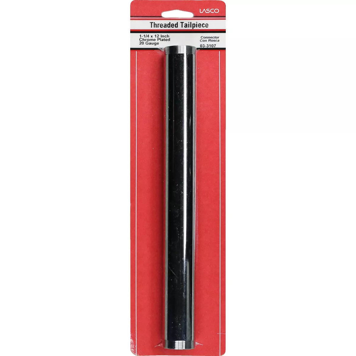 Lasco 1-1/4 In. x 12 In. Chrome Plated Threaded Tube