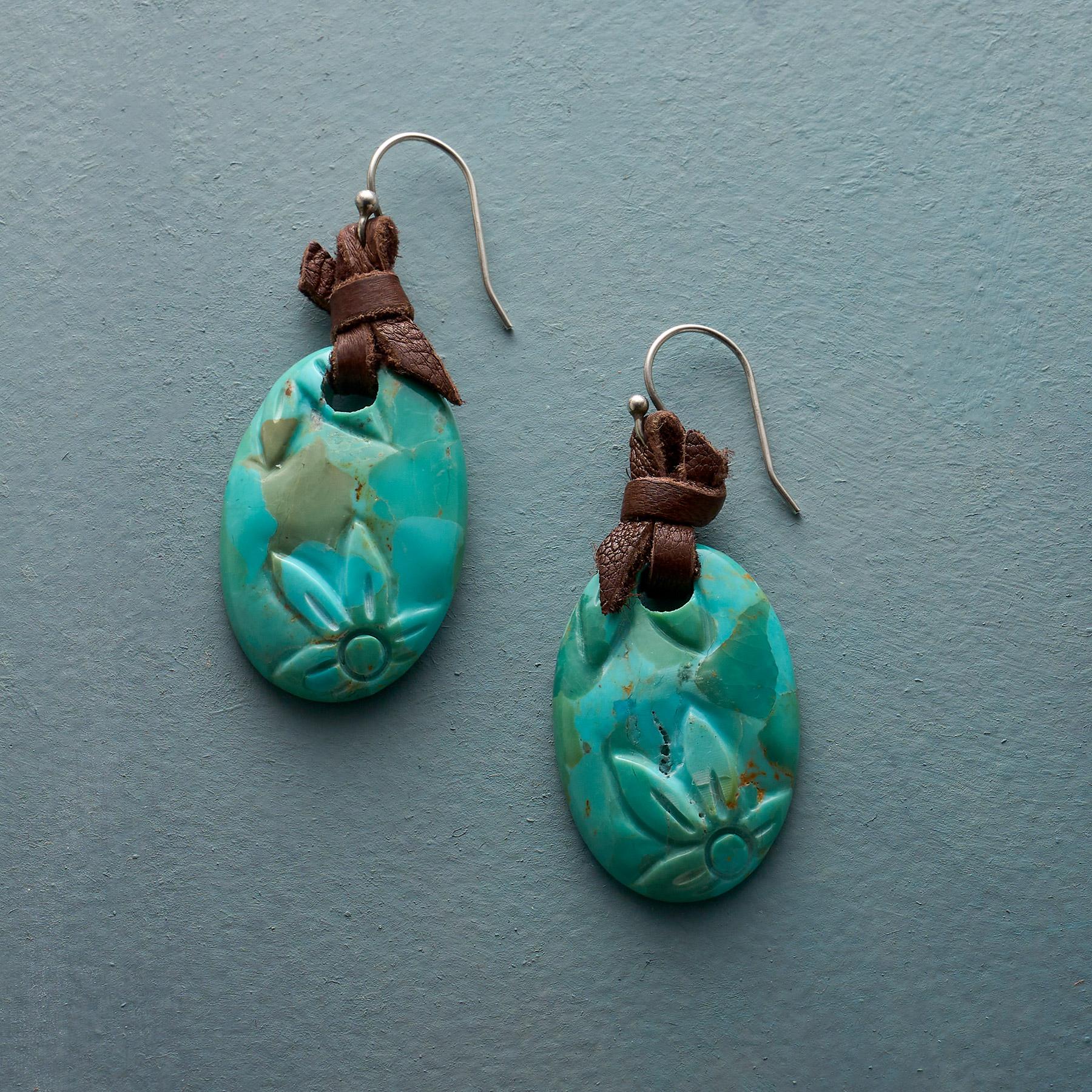 Turquoise Cartouche Earrings - Sundance Clothing