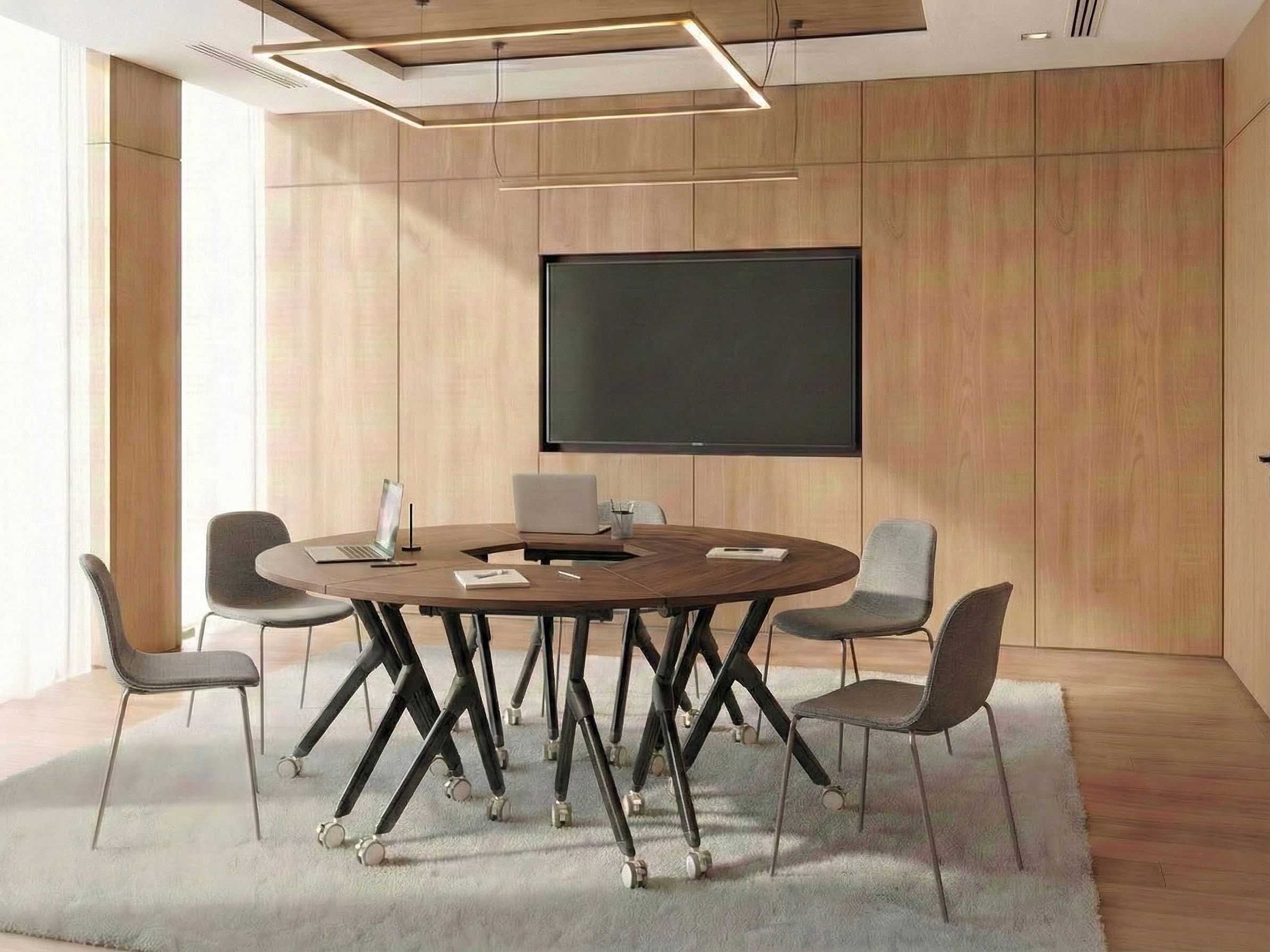 Foldable Corner Desk Module BENDI Dark Brown 90 cm 64 cm