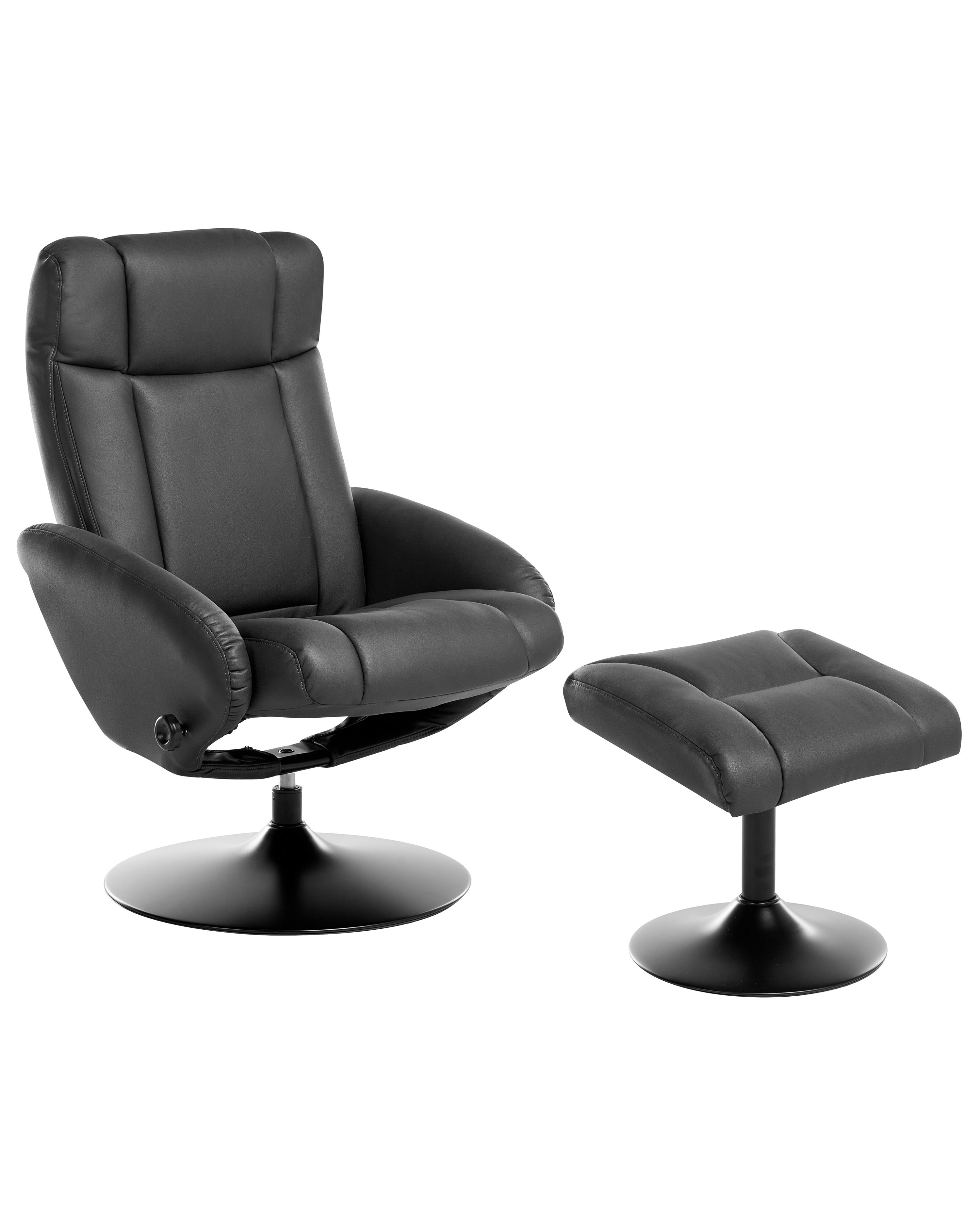Recliner Chair APATE Faux Leather Black