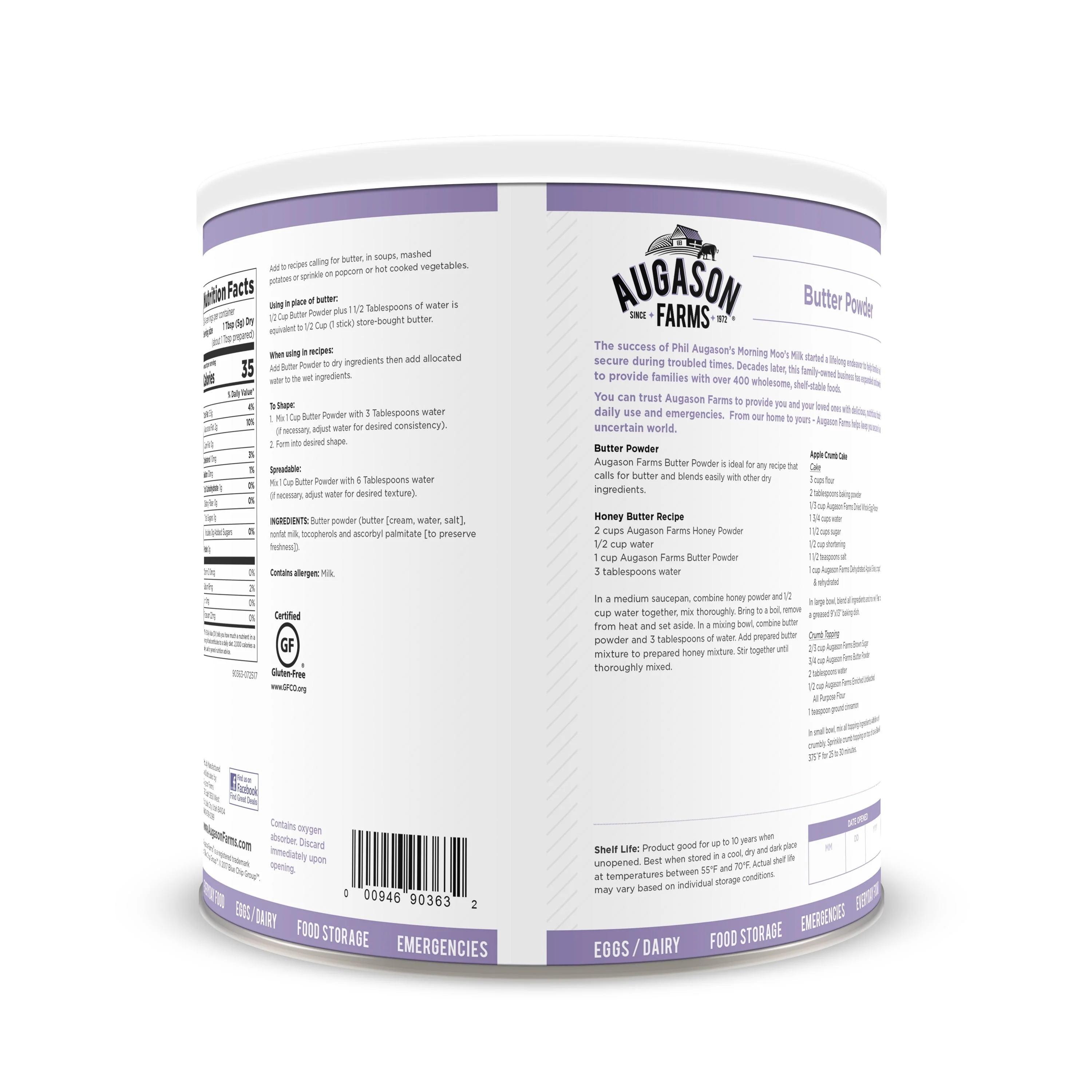 Augason Farms Butter Powder 2 lbs 4 oz No. 10 Can - Image 5