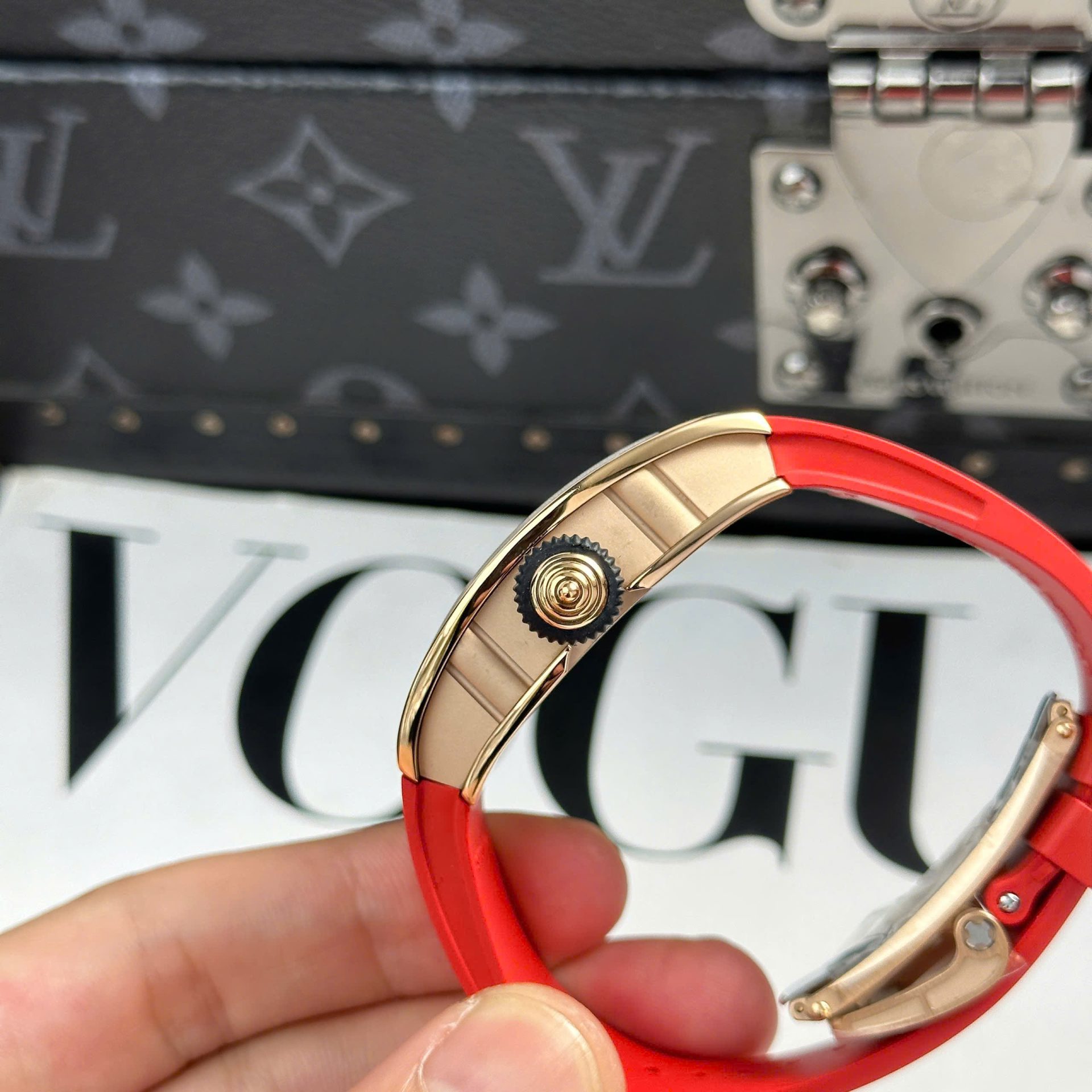 Richard Mille RM07-01 Best Replica Watches Diamonds Red Rubber Strap ZF Factory 36mm - Top club