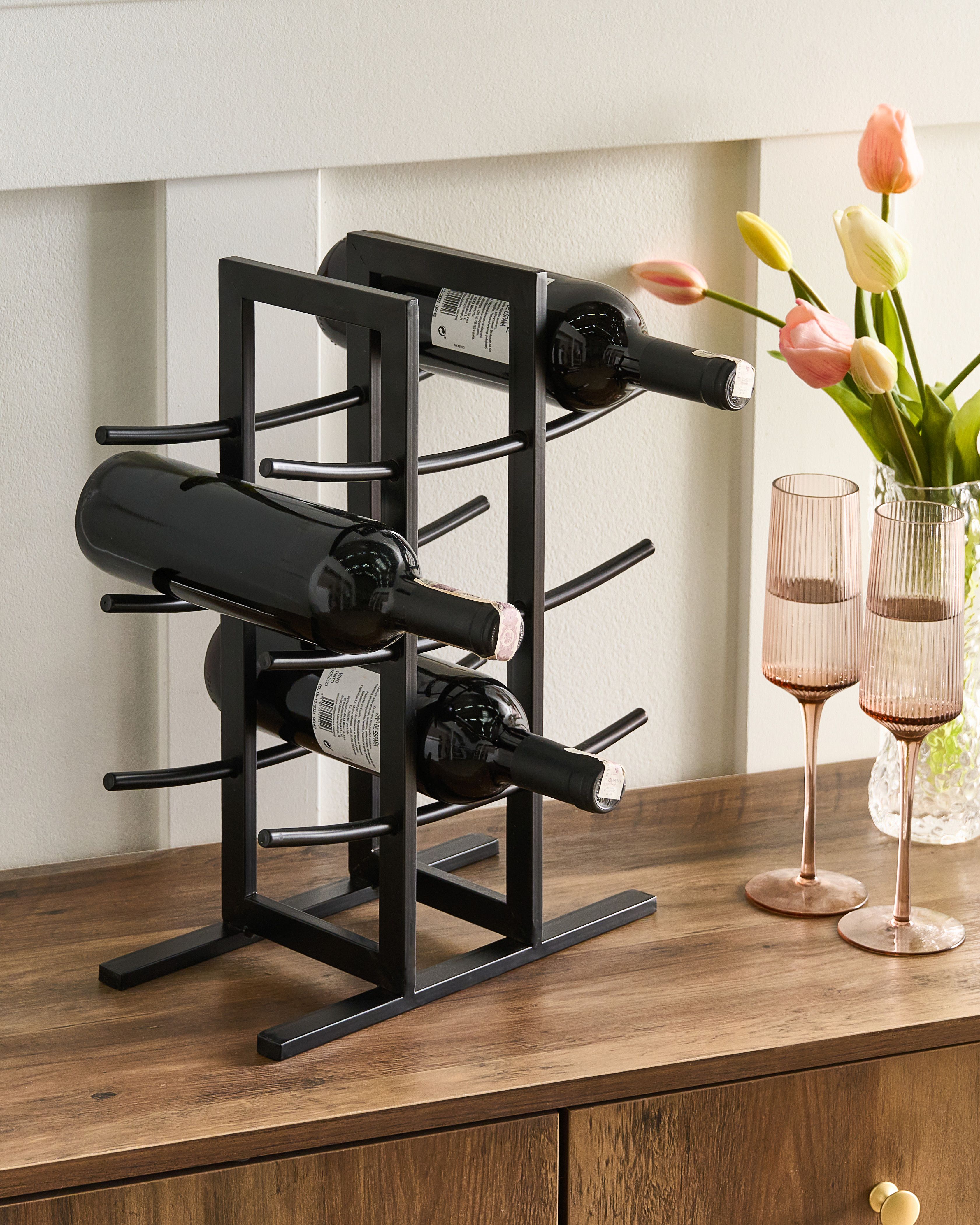 Wine Rack MONAGHAN Metal Black