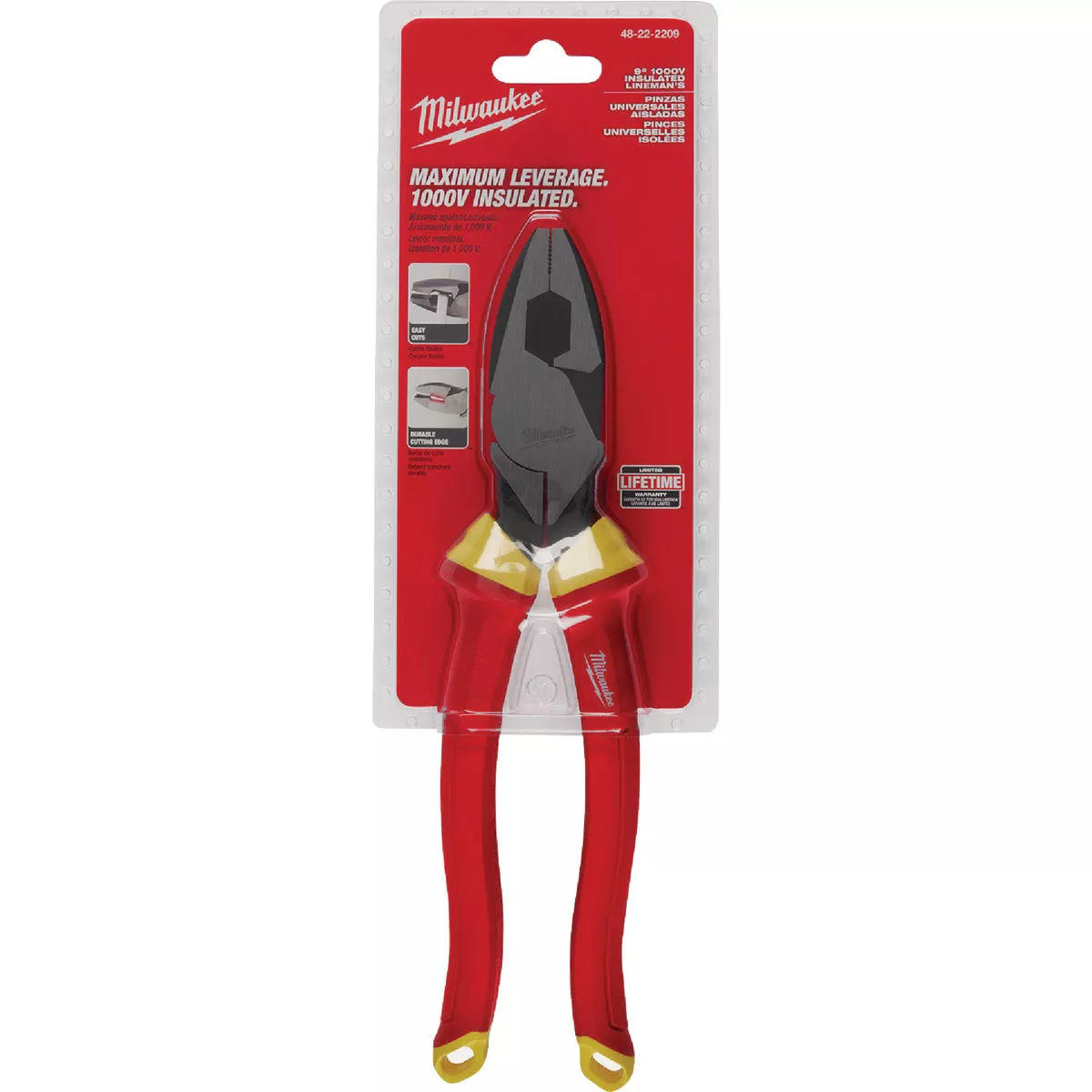 Milwaukee 9 In. 1000V Insulated Lineman's Pliers