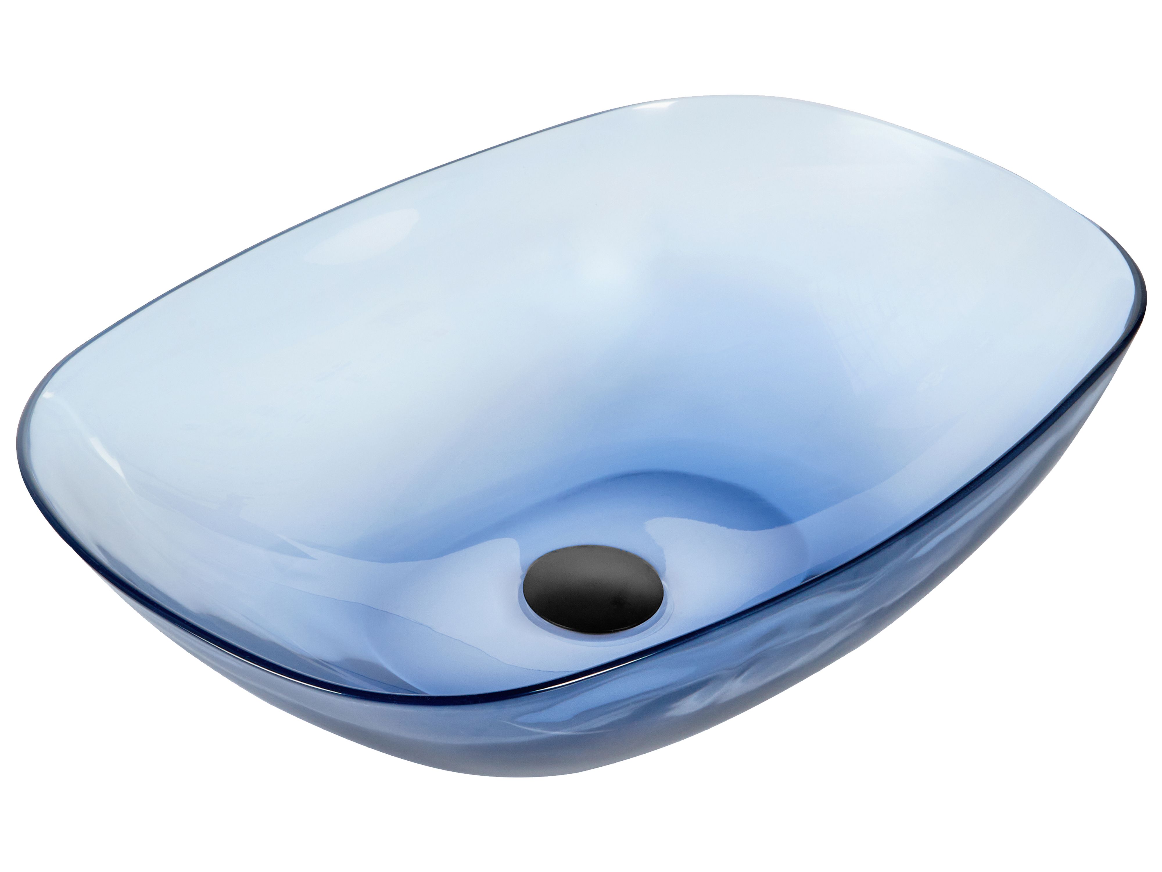 Countertop Basin MOENGO 540 x 360 mm Solid Surface Blue