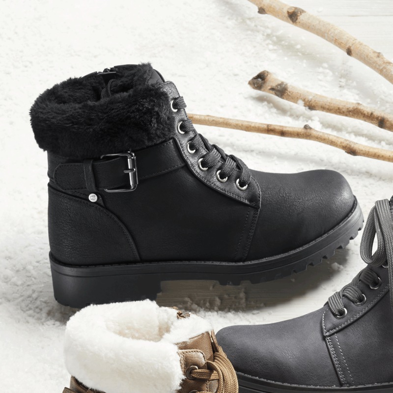 LAMO Kit Leather Bootie with Faux Fur - MIDNIGHT VELVET CATALOG