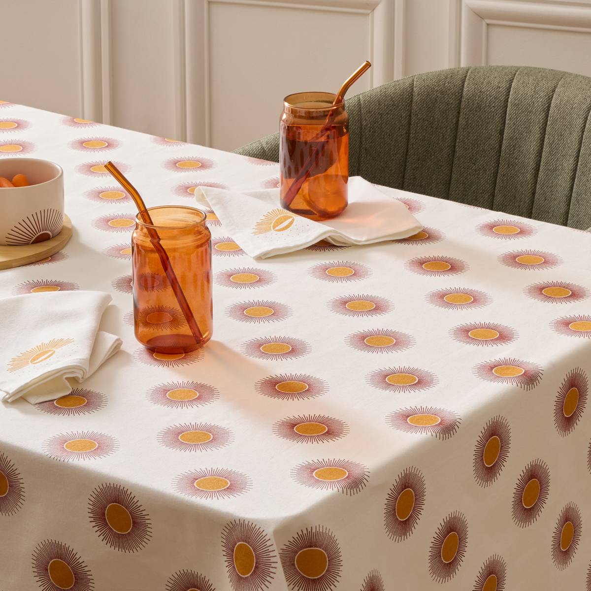 Set of 4 "Solaris" Napkins White, 40 x 40 cm