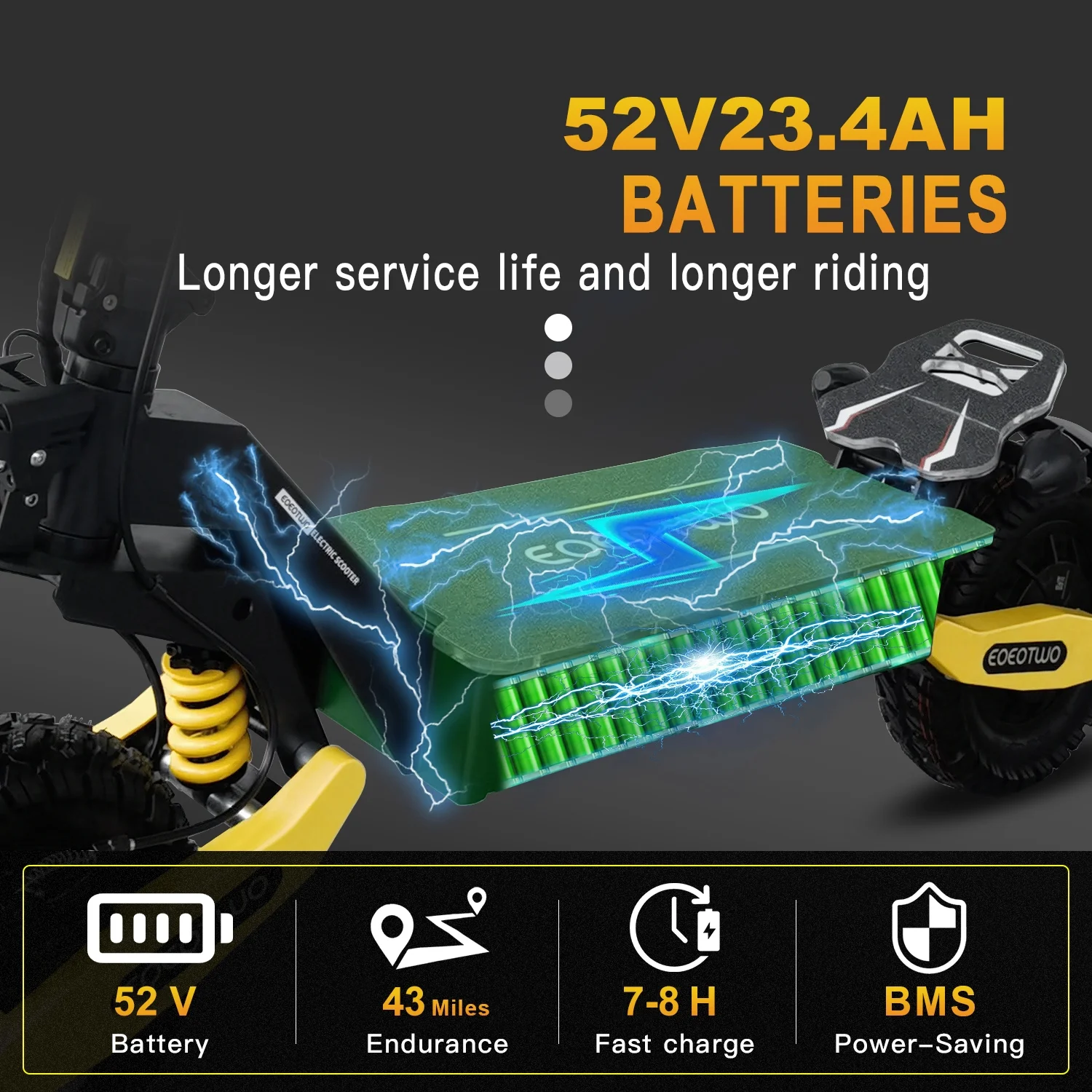 Off Road Electric Scooter for Adults, 1200W Motor Fast E Scooter, Up to 28MPH Top Speed & 20Miles Long Range, 11" Off-Road Tires, 330lbs MAX Load, Foldable - Image 33